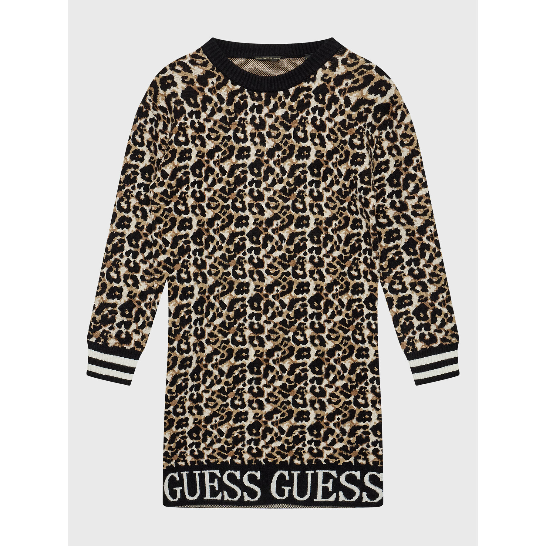 Guess Úpletové šaty J2BK14 Z3270 Hnědá Regular Fit - Pepit.cz