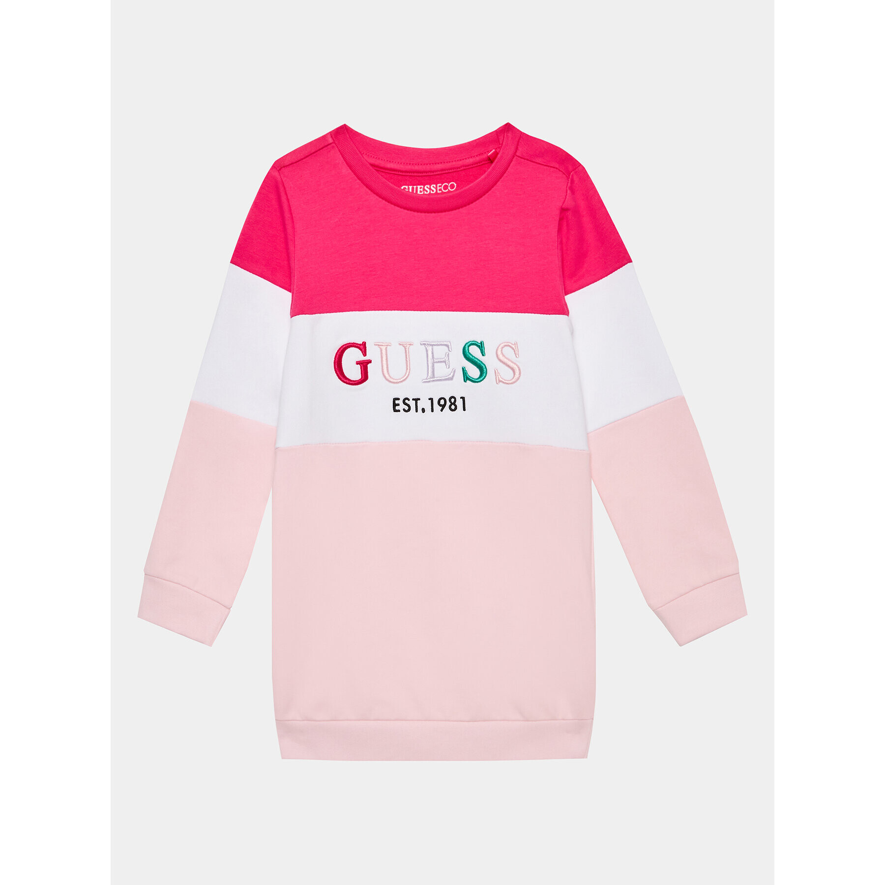 Guess Úpletové šaty K3YK06 KA6V3 Růžová Relaxed Fit - Pepit.cz