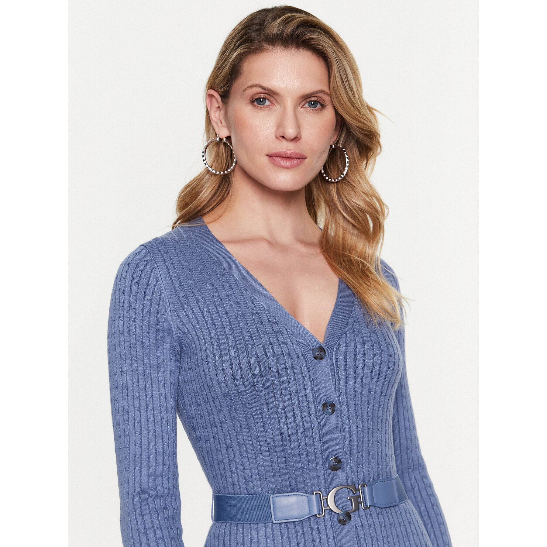 Guess Úpletové šaty Lena W2BK54 Z2YJ2 Tmavomodrá Slim Fit - Pepit.cz