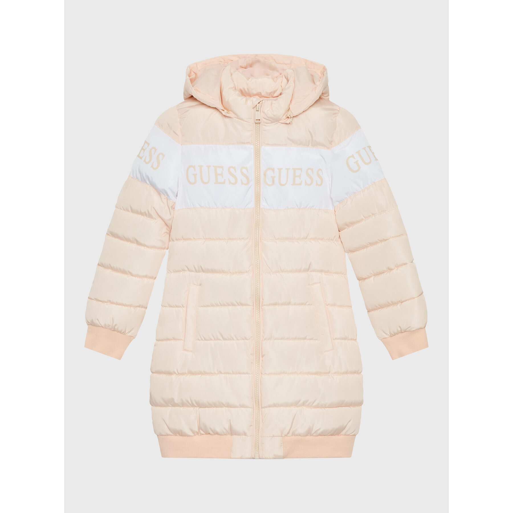 Guess Vatovaná bunda J2BL00 WB240 Oranžová Regular Fit - Pepit.cz