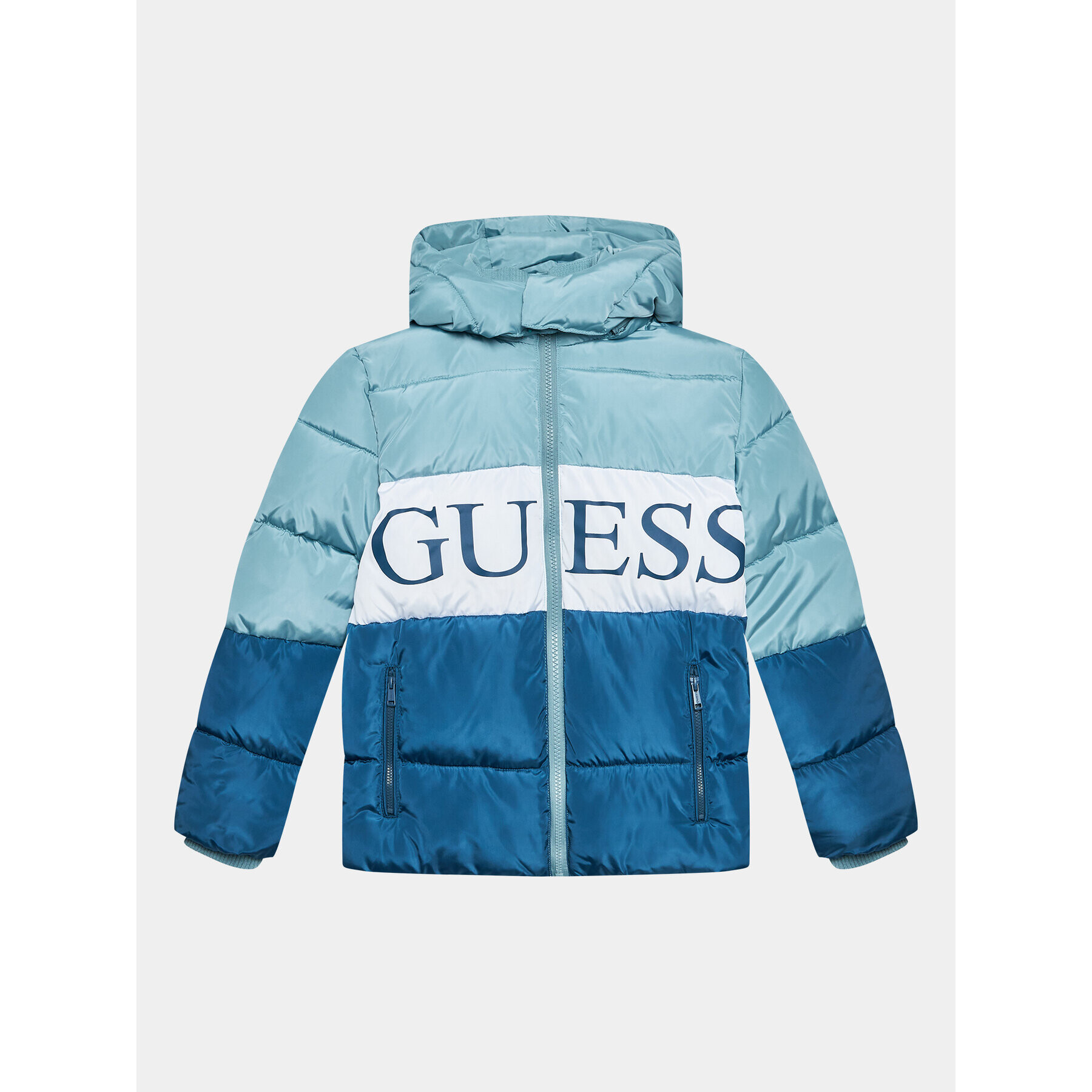 Guess Vatovaná bunda L3BL02 WB240 Modrá Regular Fit - Pepit.cz