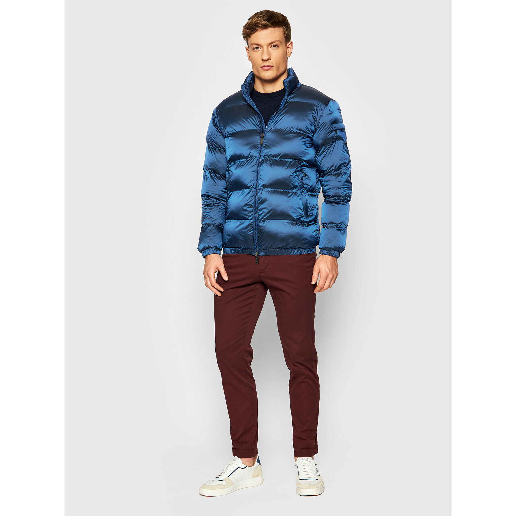 Guess Vatovaná bunda M1BL38 WE4N0 Modrá Regular Fit - Pepit.cz