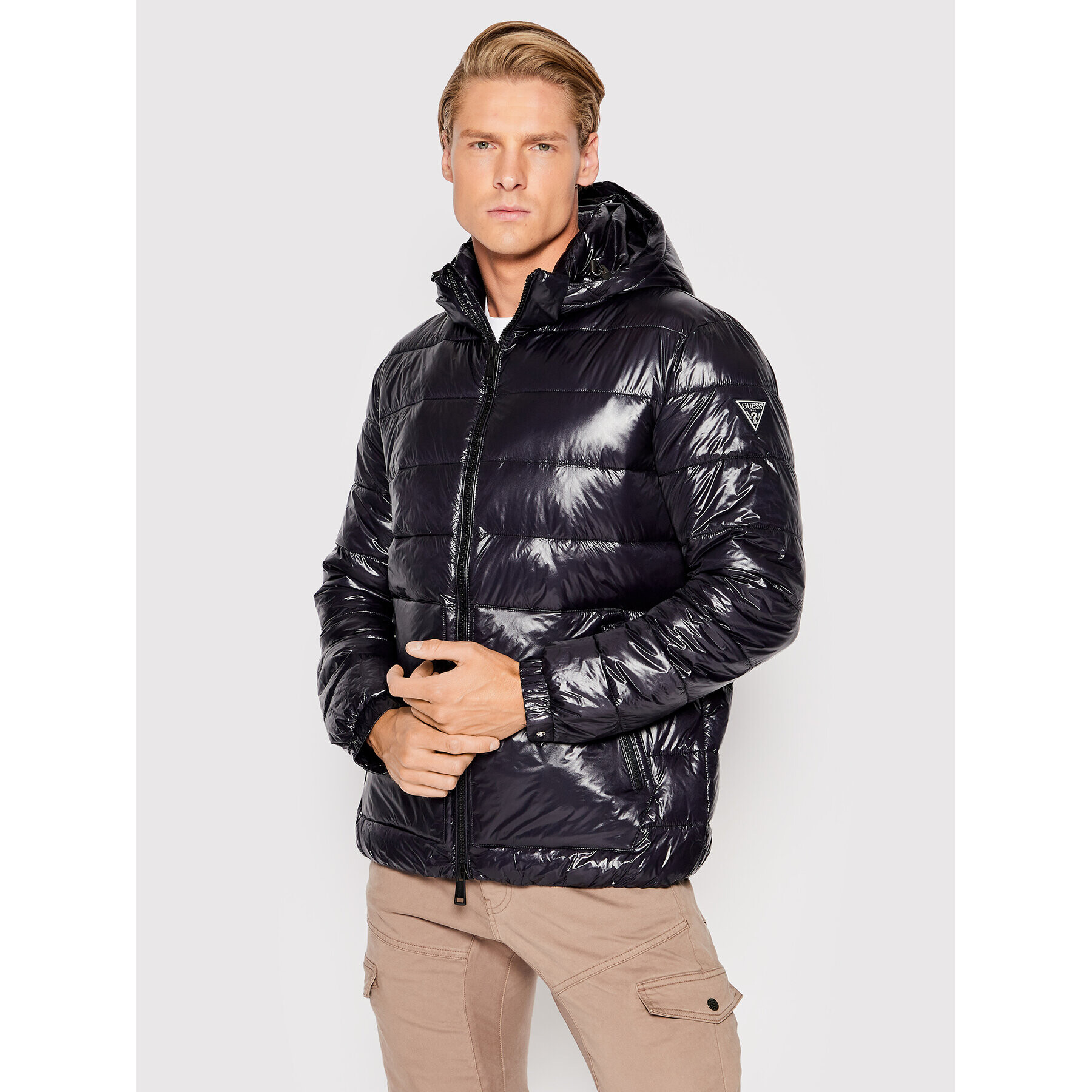 Guess Vatovaná bunda M2YL27 WEJK0 Tmavomodrá Regular Fit - Pepit.cz