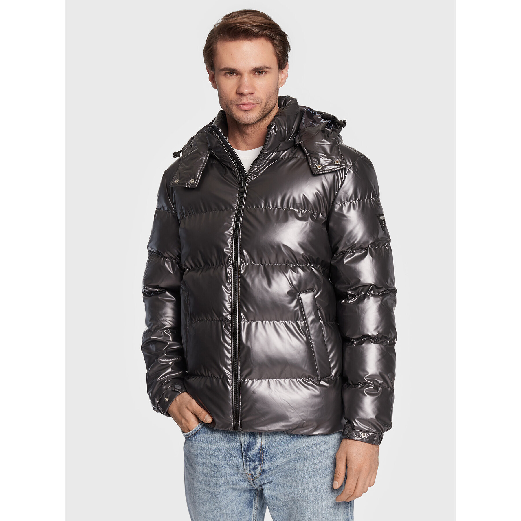 Guess Vatovaná bunda Puffer M2BL42 WEZH0 Černá Regular Fit - Pepit.cz