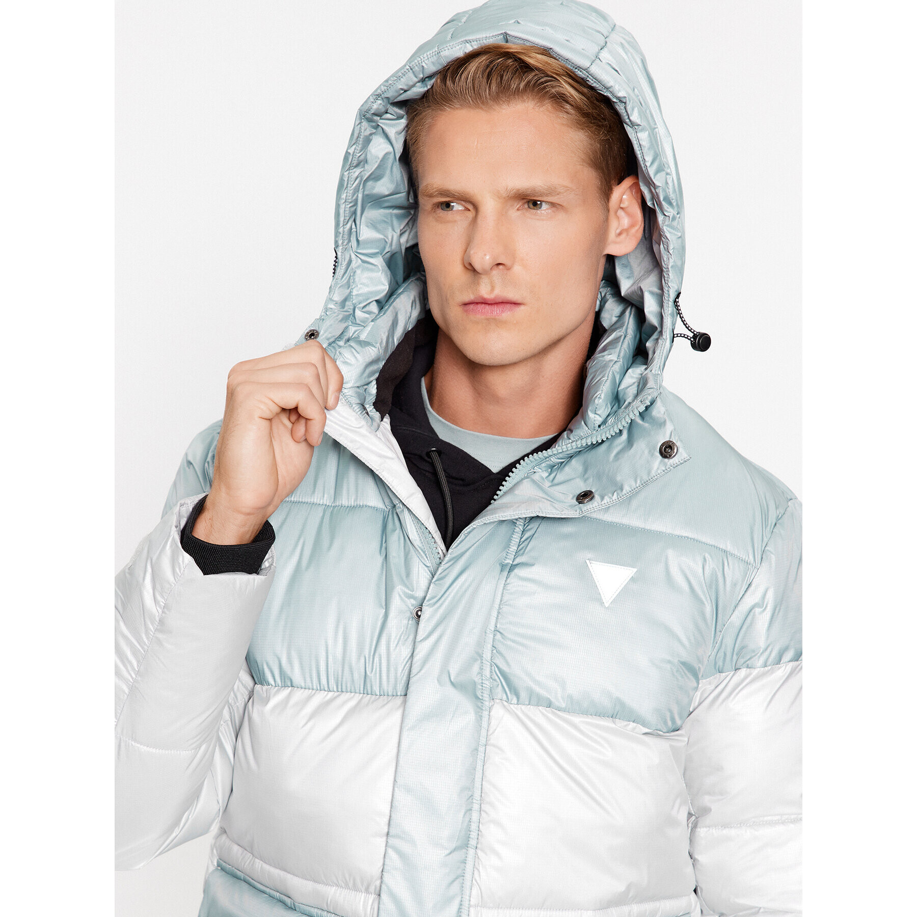 Guess Vatovaná bunda Z3BL02 WFQ80 Šedá Regular Fit - Pepit.cz