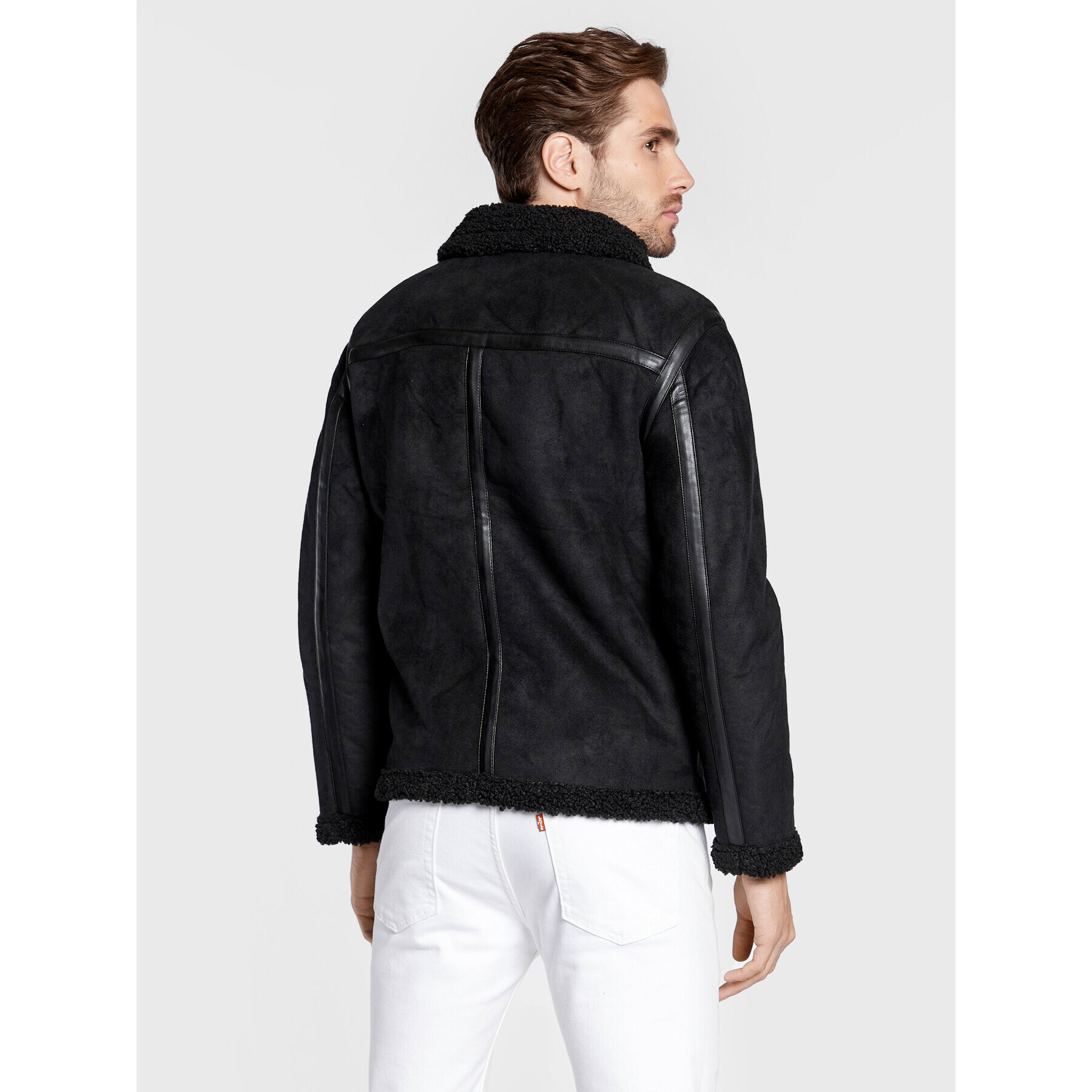 Guess Zimní bunda Shearling M2BL33 WEZA2 Černá Regular Fit - Pepit.cz