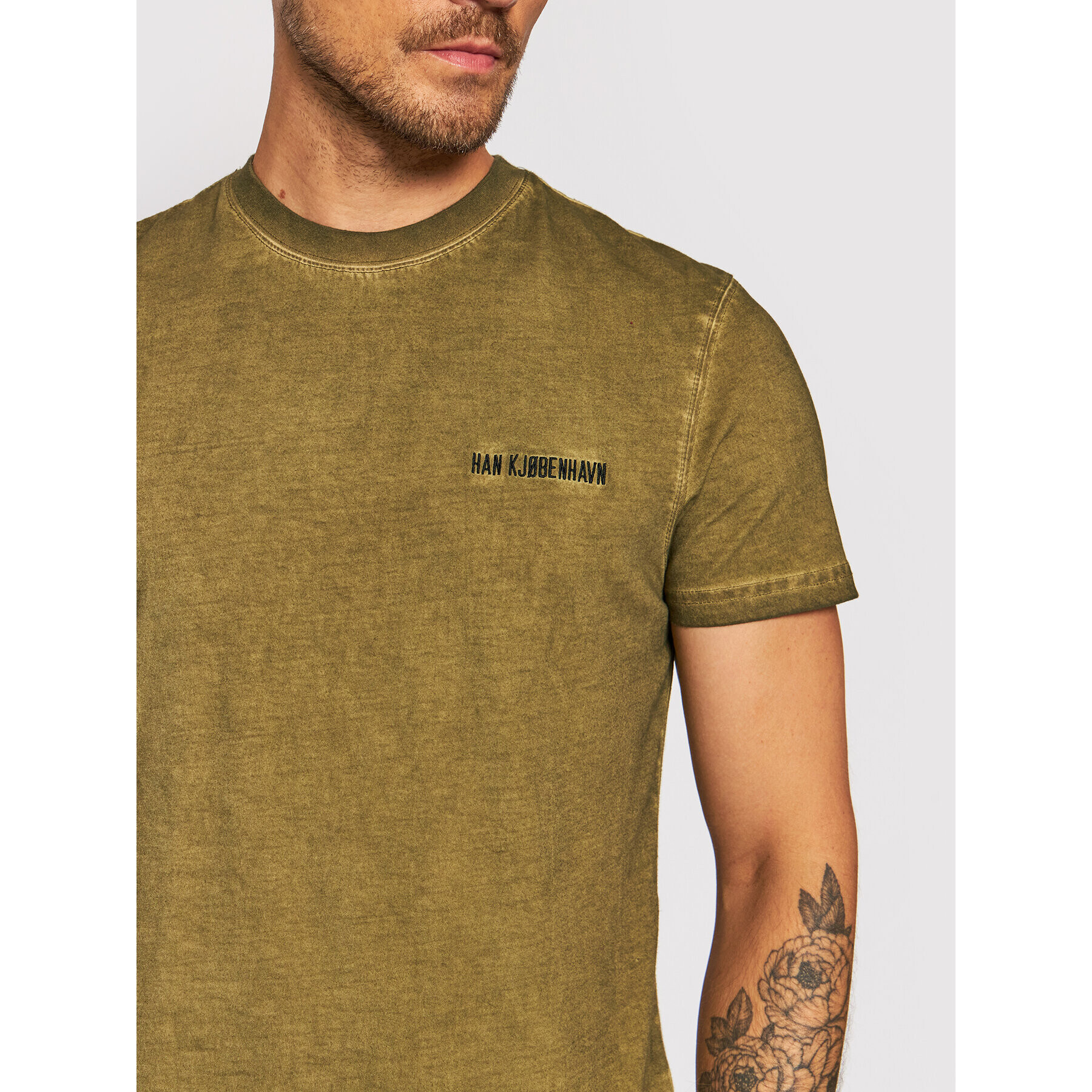 Han Kjøbenhavn T-Shirt M-130406 Zelená Regular Fit - Pepit.cz