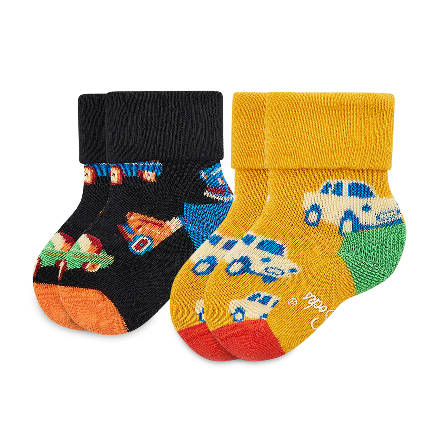 Happy Socks Sada 2 párů dětských vysokých ponožek KCAR45-9300 Barevná - Pepit.cz