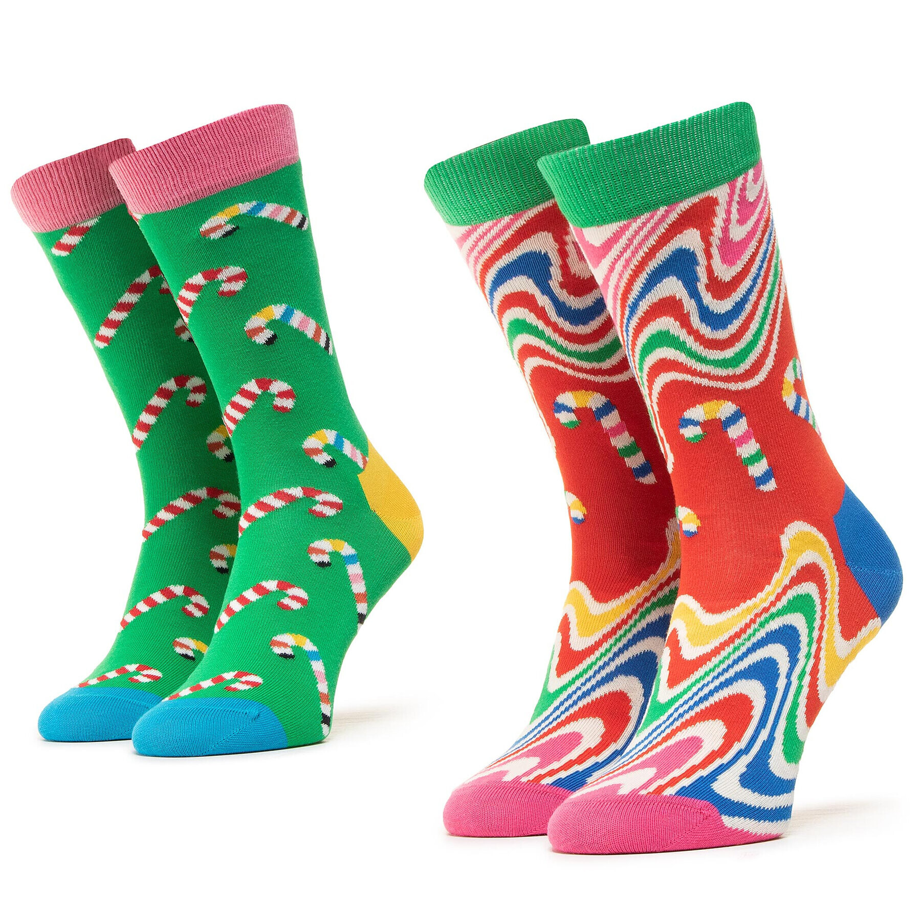 Happy Socks Sada 2 párů vysokých ponožek unisex XCCA02-0100 Barevná - Pepit.cz