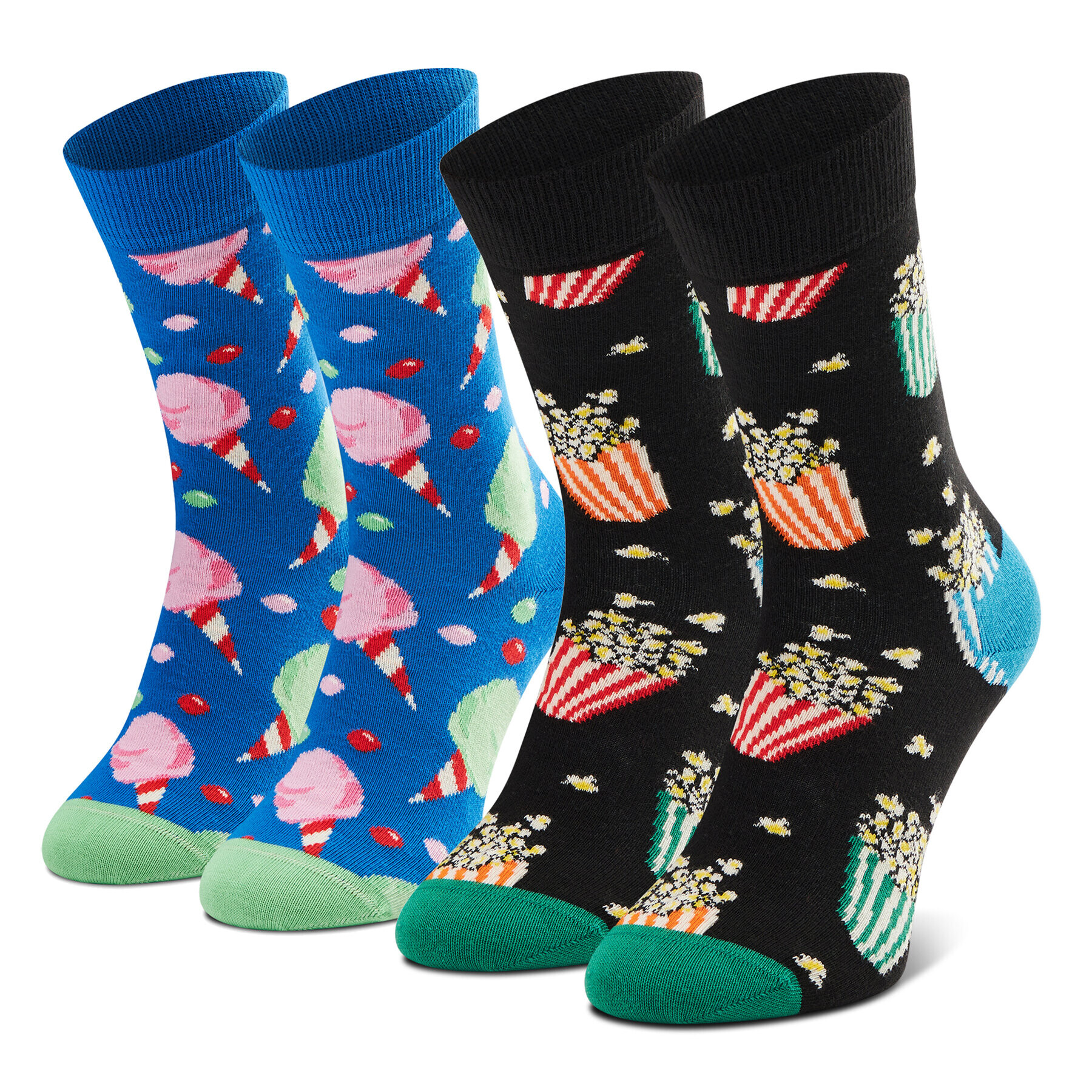 Happy Socks Sada 2 párů vysokých ponožek unisex XSNA02-6300 Černá - Pepit.cz