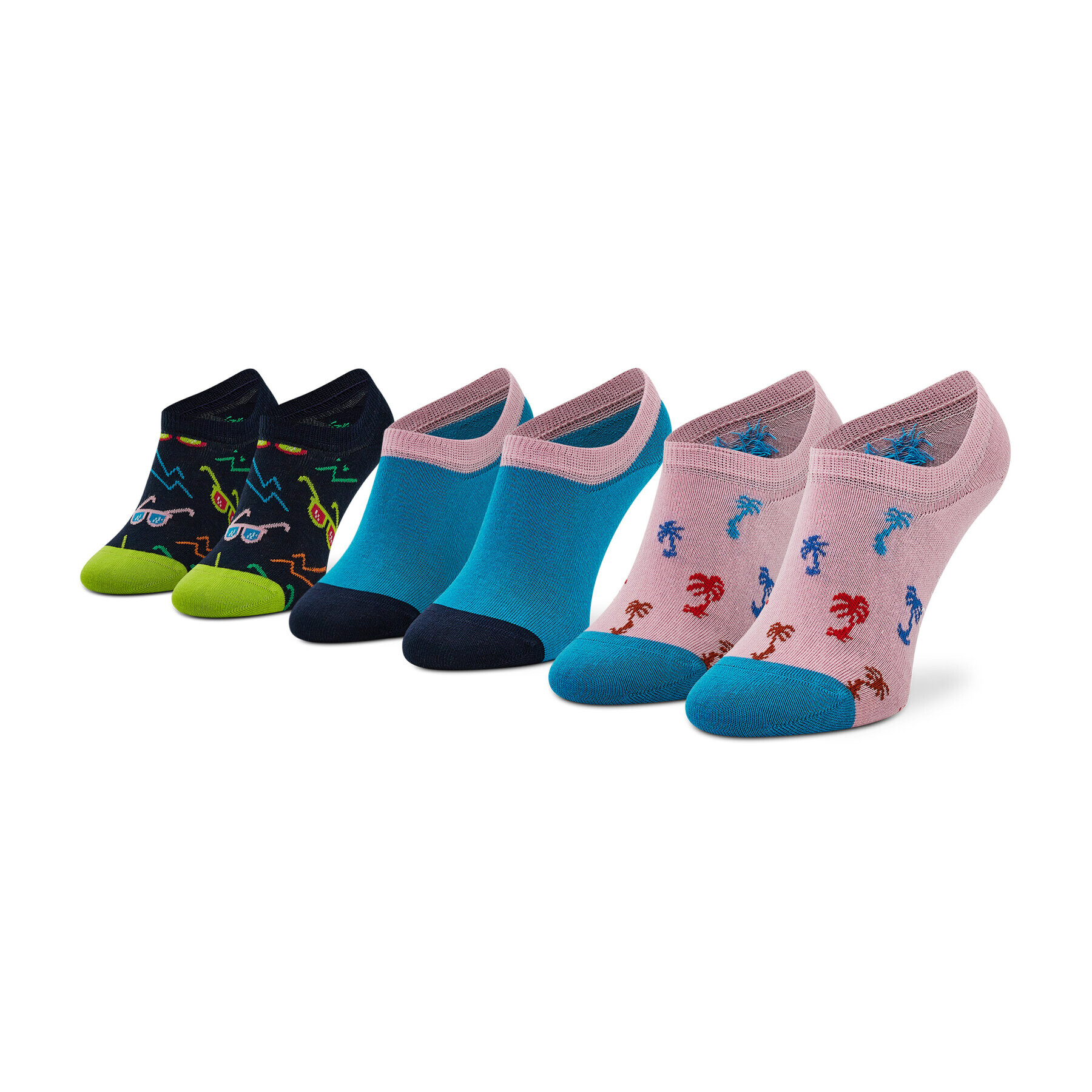 Happy Socks Sada 3 párů kotníkových ponožek unisex SND39-6500 Barevná - Pepit.cz