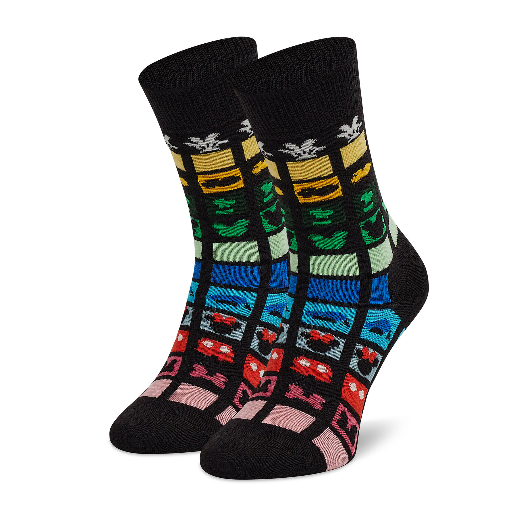 Happy Socks Sada 4 párů vysokých ponožek unisex XDNY09-0200 Černá - Pepit.cz