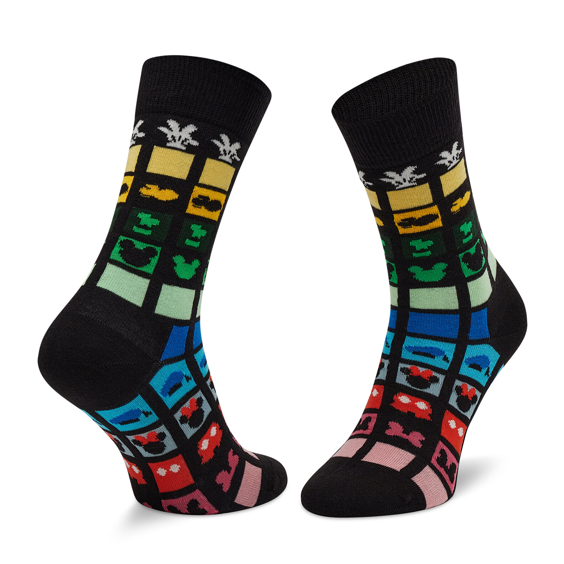 Happy Socks Sada 4 párů vysokých ponožek unisex XDNY09-0200 Černá - Pepit.cz