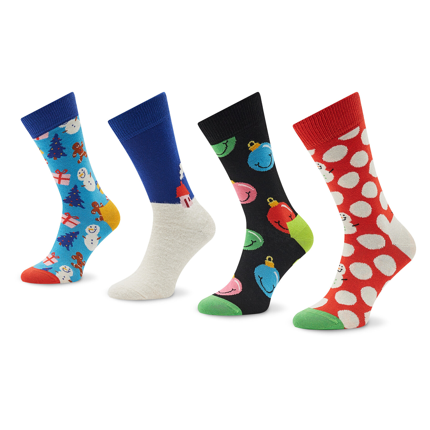 Happy Socks Sada 4 párů vysokých ponožek unisex XHTG09-6300 Barevná - Pepit.cz