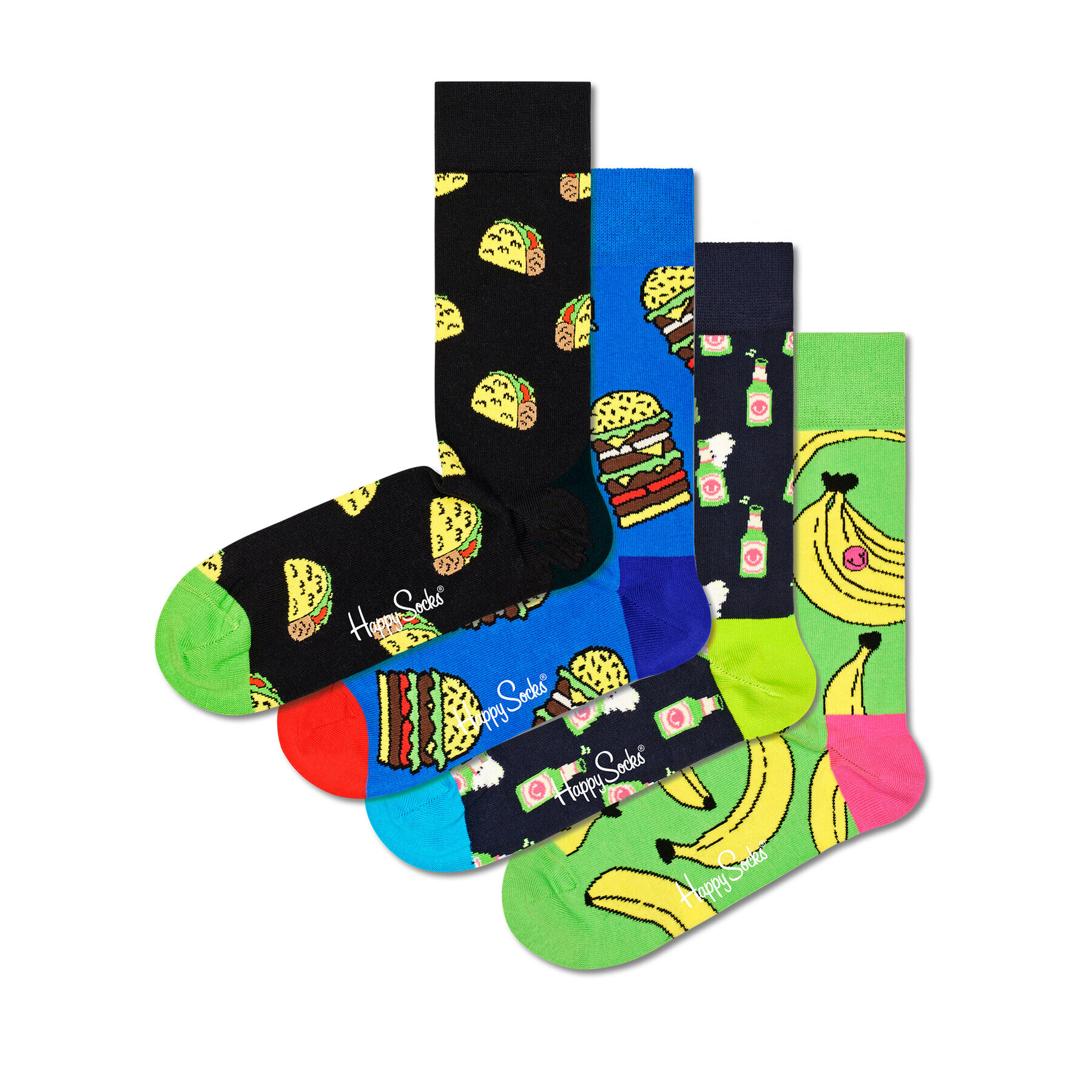 Happy Socks Sada 4 párů vysokých ponožek unisex XYUM09-0200 Barevná - Pepit.cz