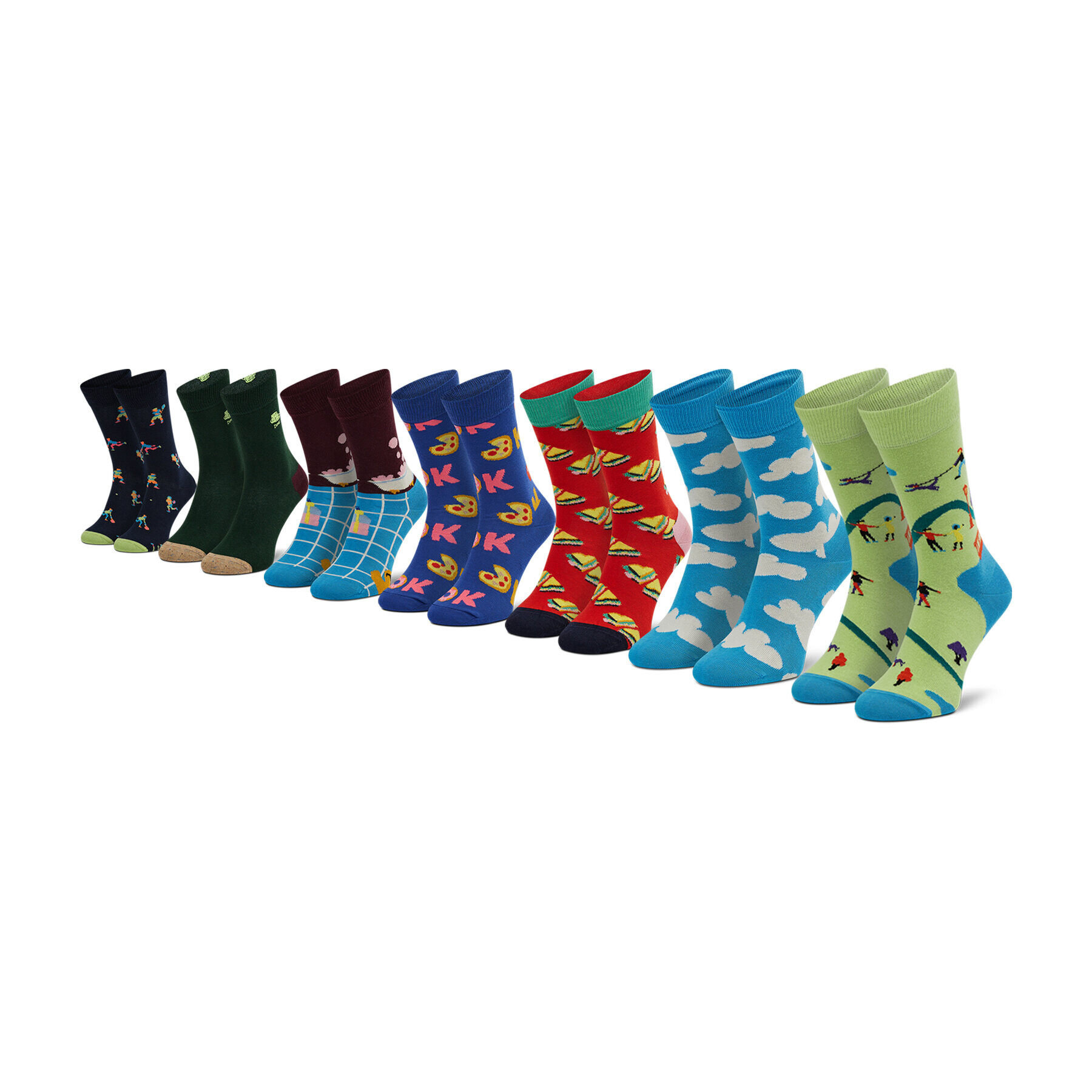 Happy Socks Sada 7 párů vysokých ponožek unisex XSEV15-0200 Barevná - Pepit.cz