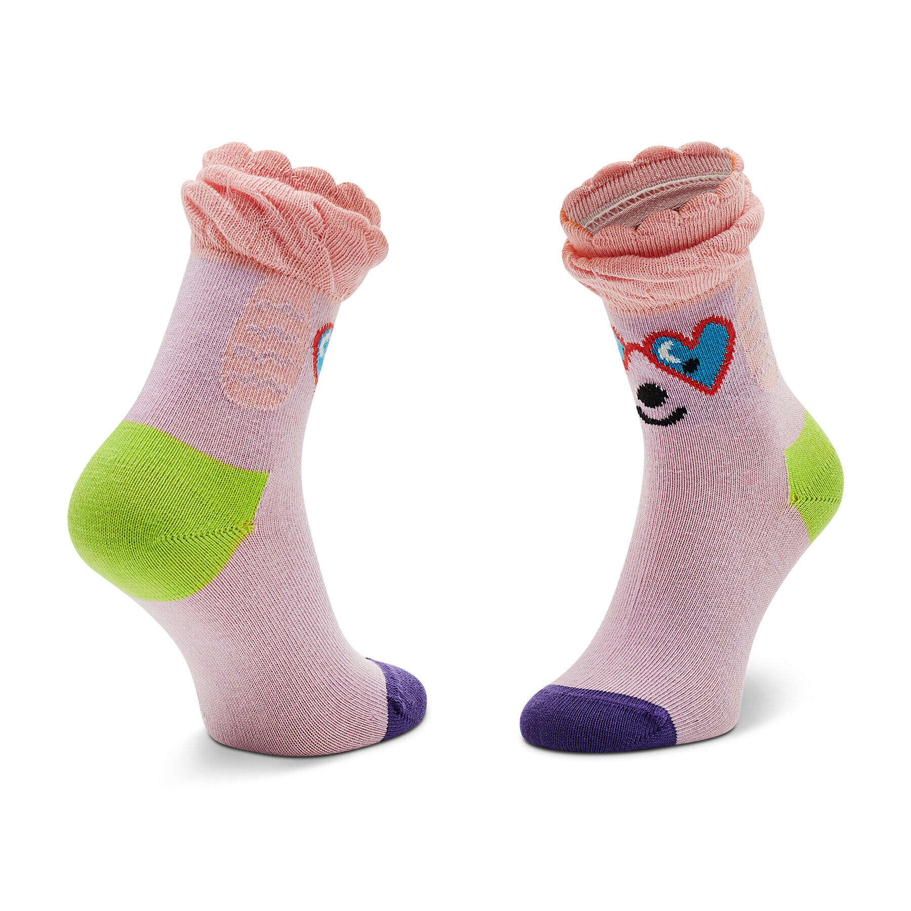 Happy Socks Vysoké dětské ponožky KPDL01-3300 Růžová - Pepit.cz