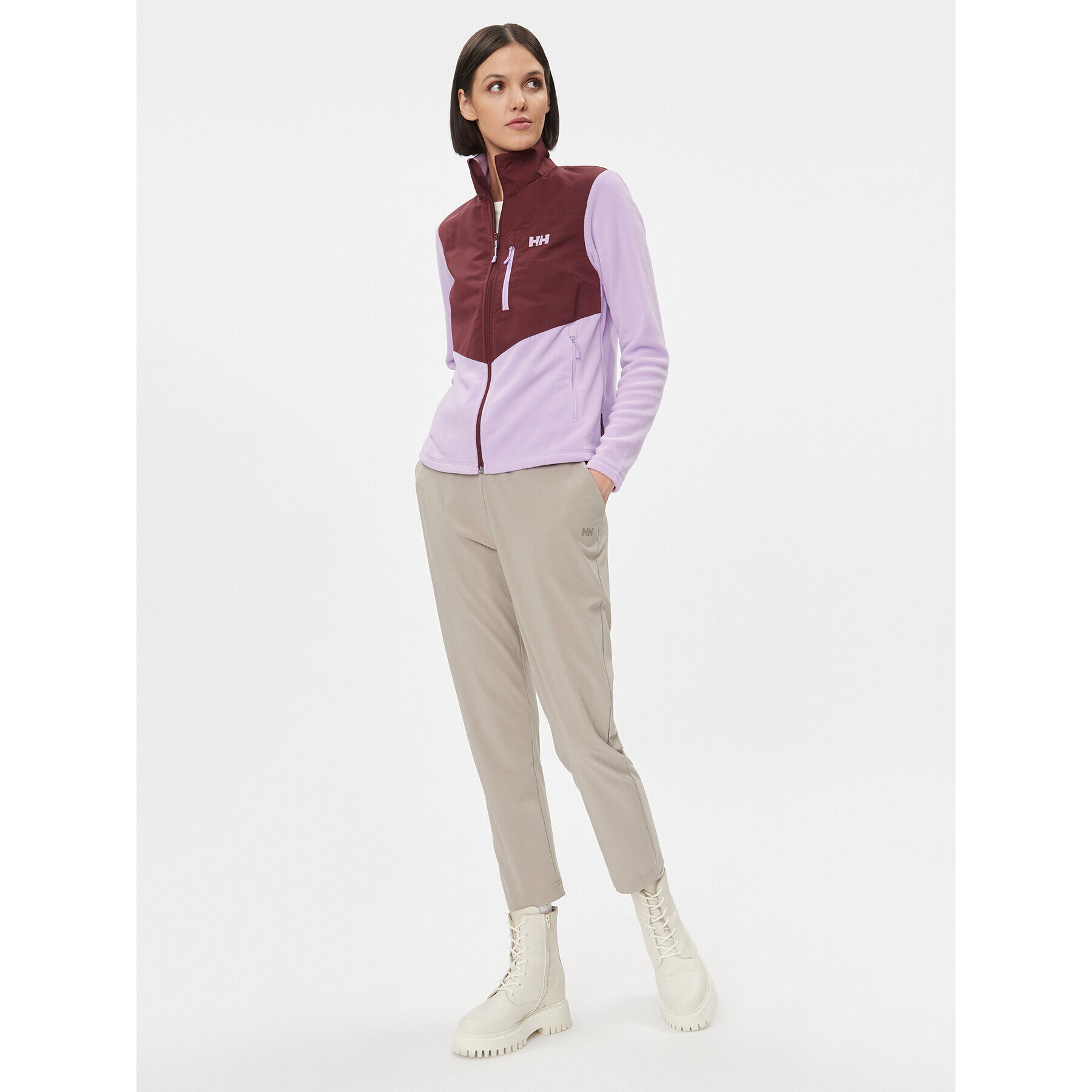 Helly Hansen Fleecová mikina Daybreaker Block 49465 Fialová Regular Fit - Pepit.cz