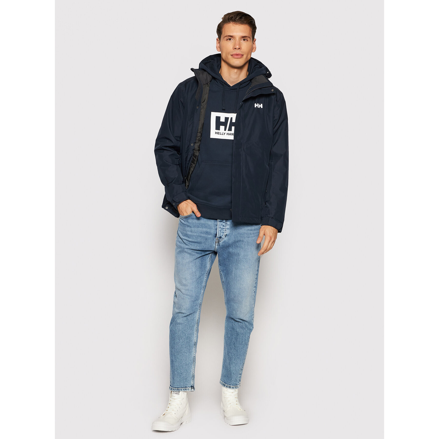 Helly Hansen Mikina Hh Box 53289 Tmavomodrá Regular Fit - Pepit.cz