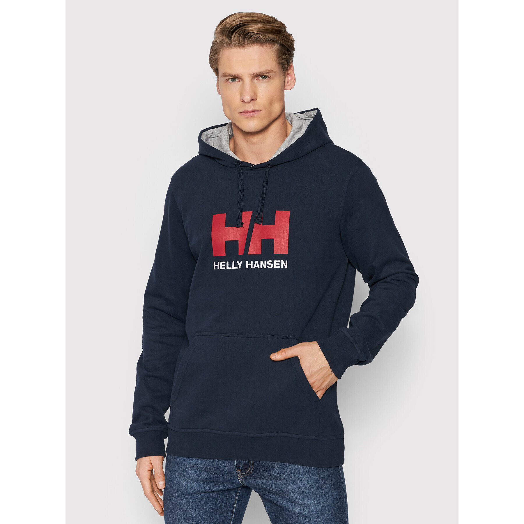 Helly Hansen Mikina Hh Logo 33977 Tmavomodrá Regular Fit - Pepit.cz