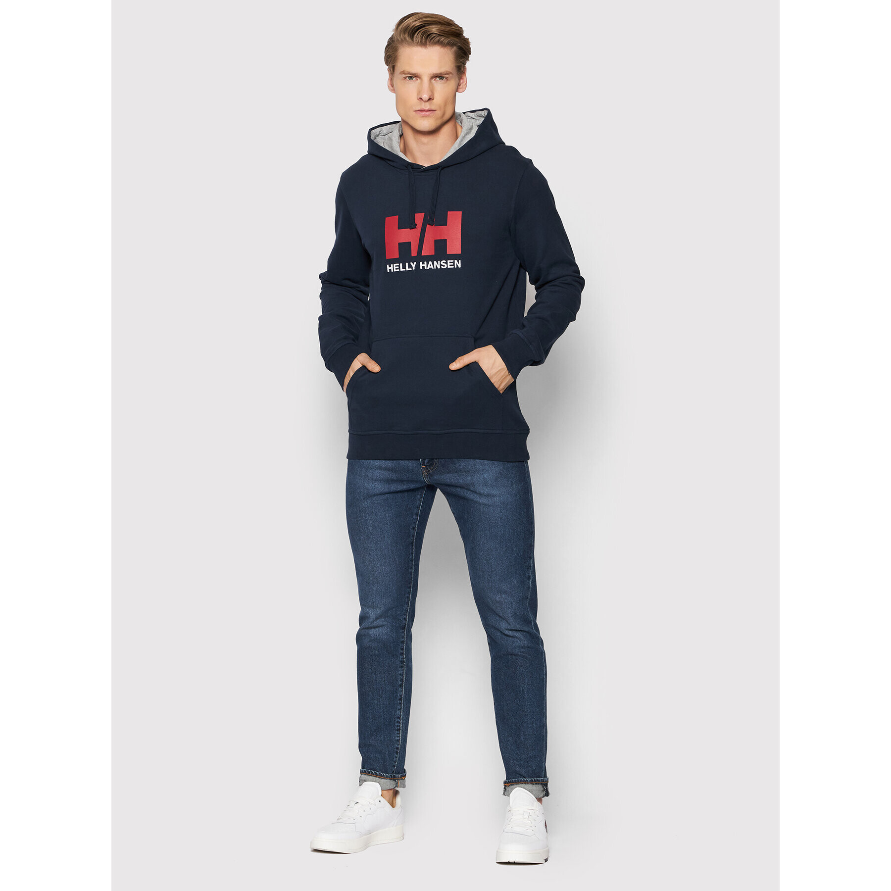 Helly Hansen Mikina Hh Logo 33977 Tmavomodrá Regular Fit - Pepit.cz