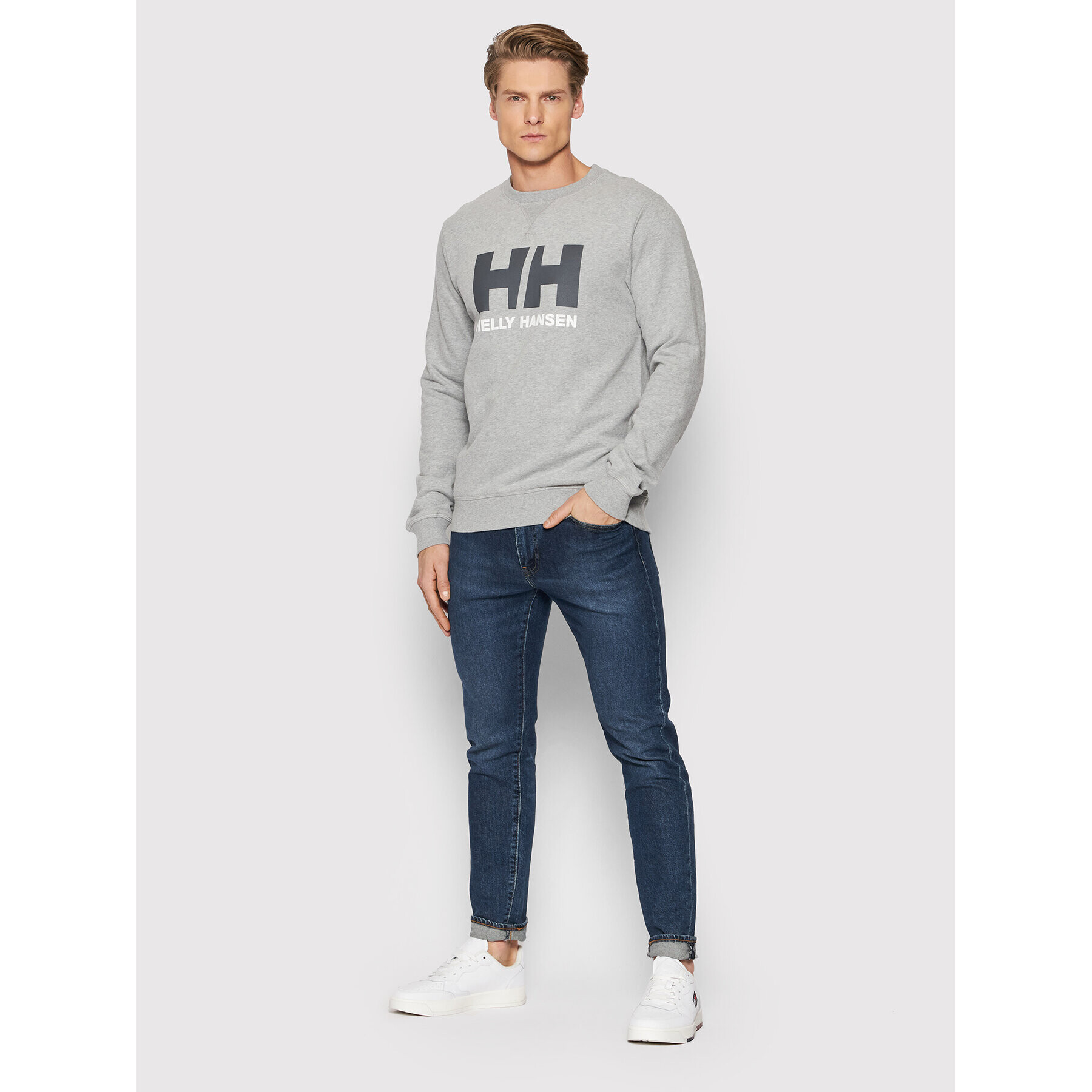 Helly Hansen Mikina Hh Logo Crew 34000 Šedá Regular Fit - Pepit.cz