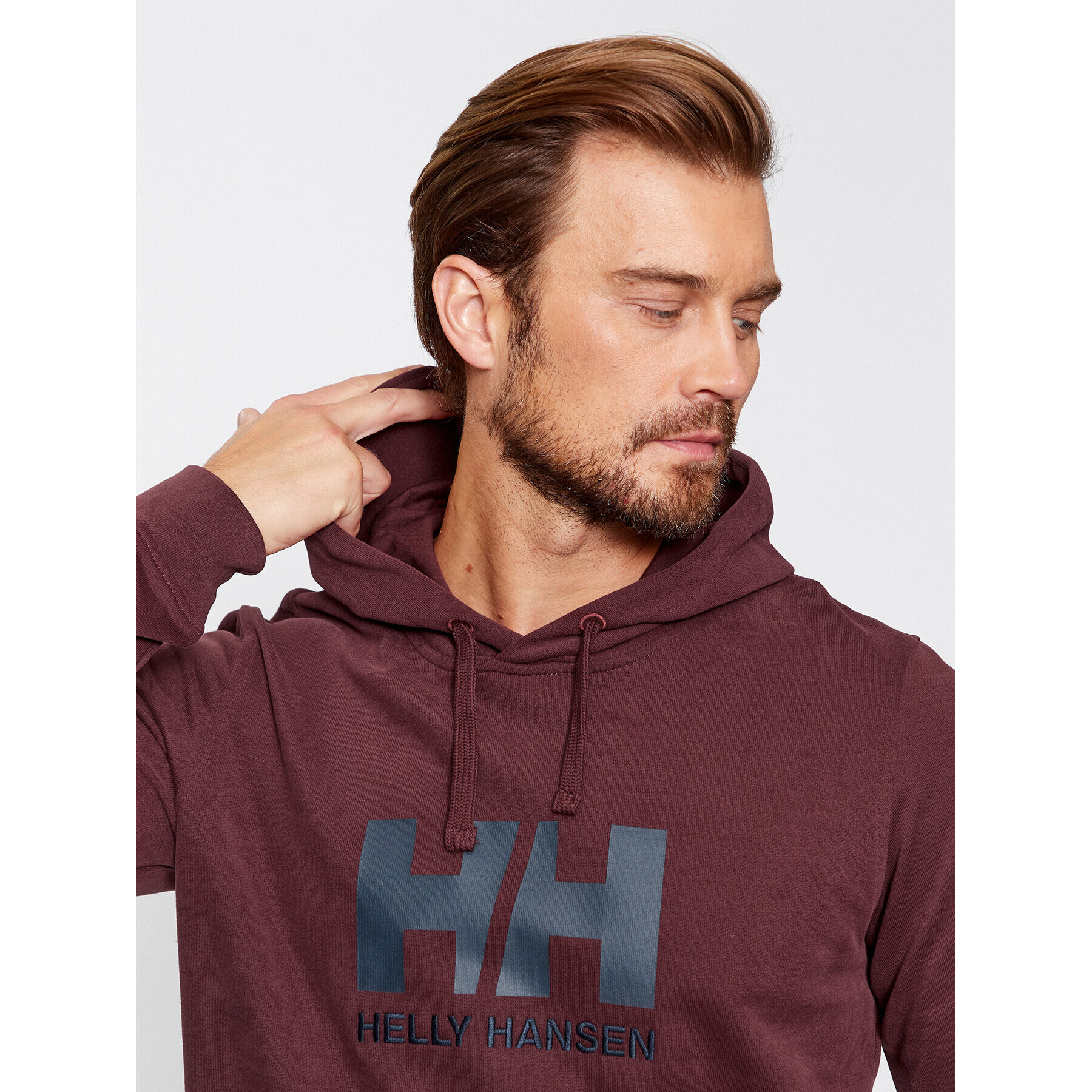 Helly Hansen Mikina Logo 33977 Bordó Regular Fit - Pepit.cz