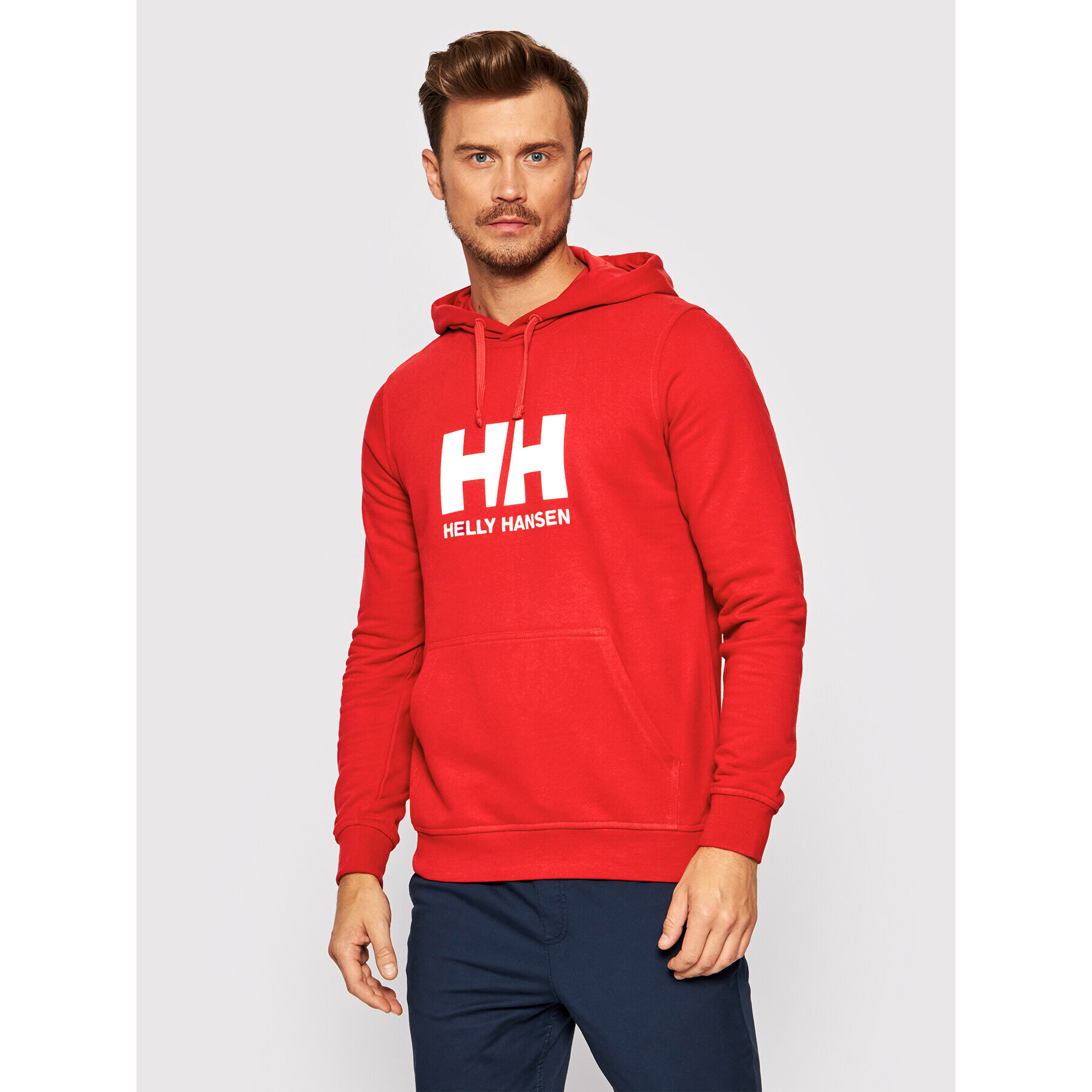 Helly Hansen Mikina Logo 33977 Červená Regular Fit - Pepit.cz