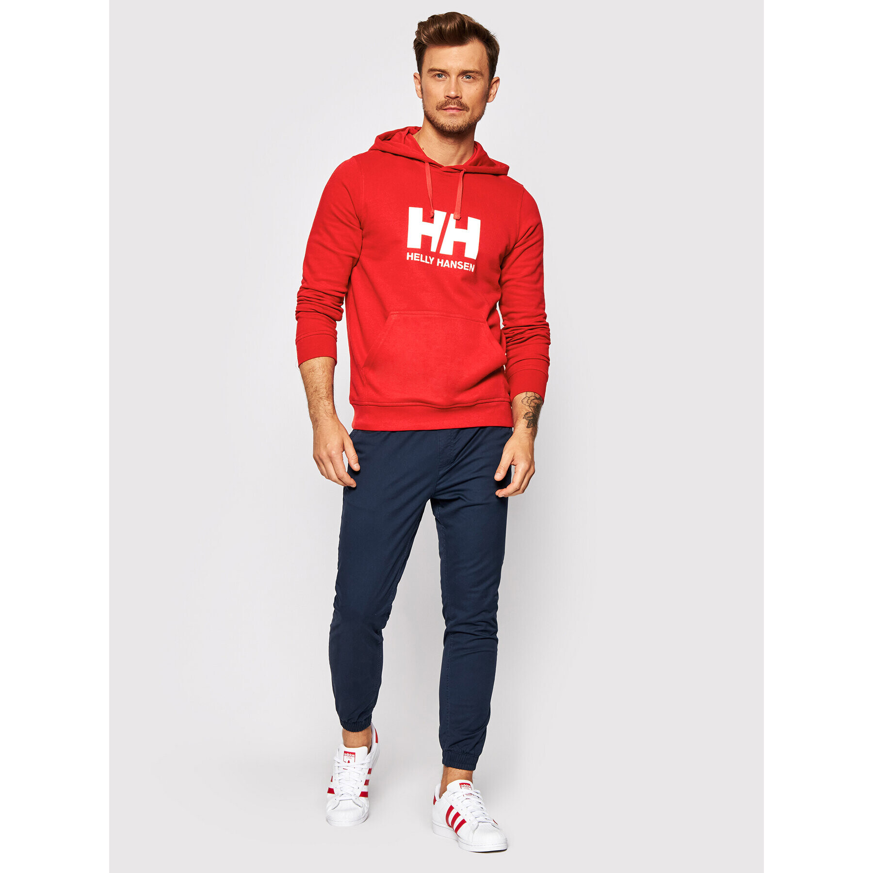 Helly Hansen Mikina Logo 33977 Červená Regular Fit - Pepit.cz