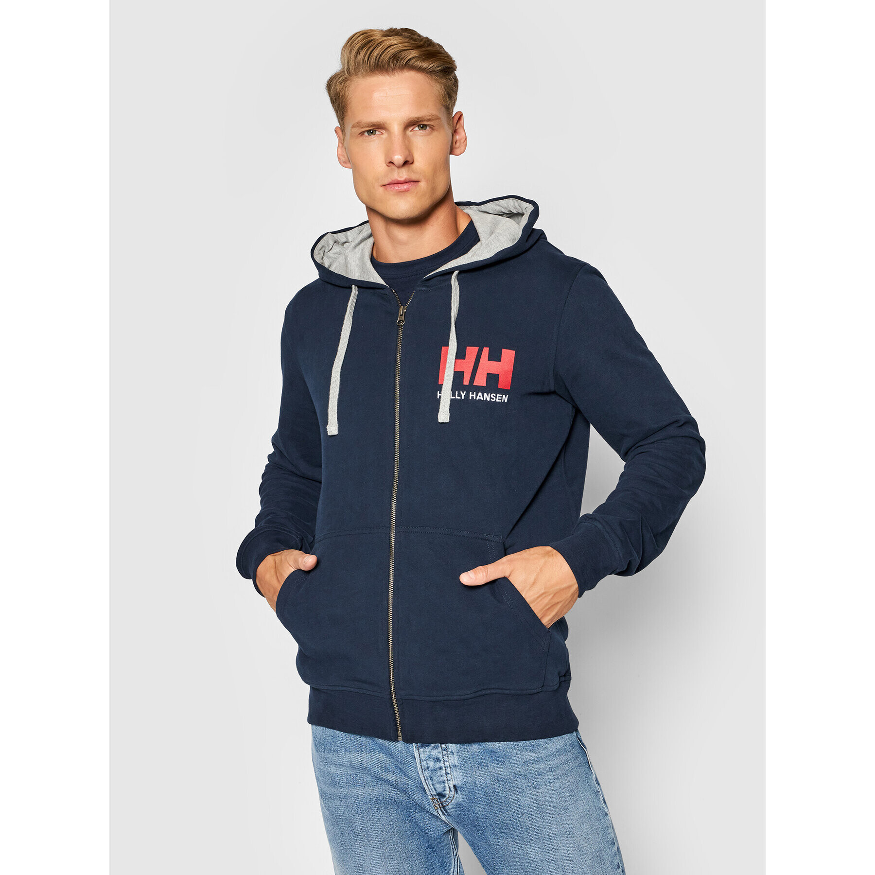 Helly Hansen Mikina Logo 34163 Tmavomodrá Regular Fit - Pepit.cz