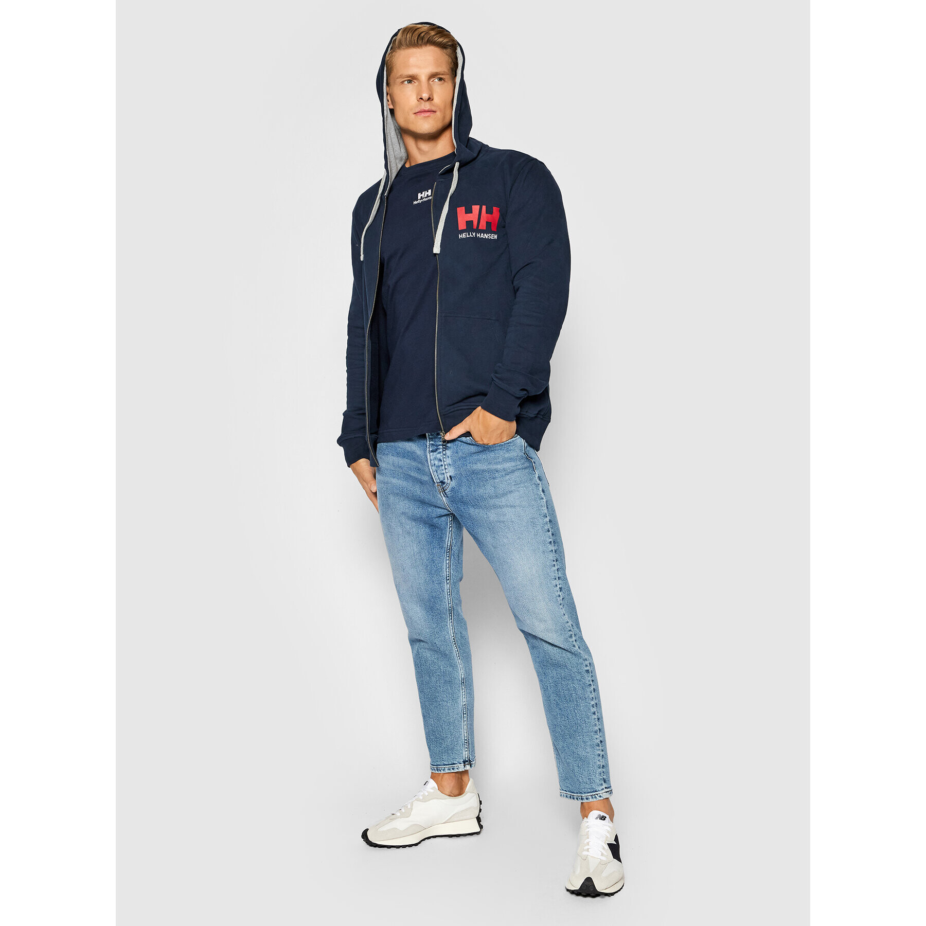 Helly Hansen Mikina Logo 34163 Tmavomodrá Regular Fit - Pepit.cz