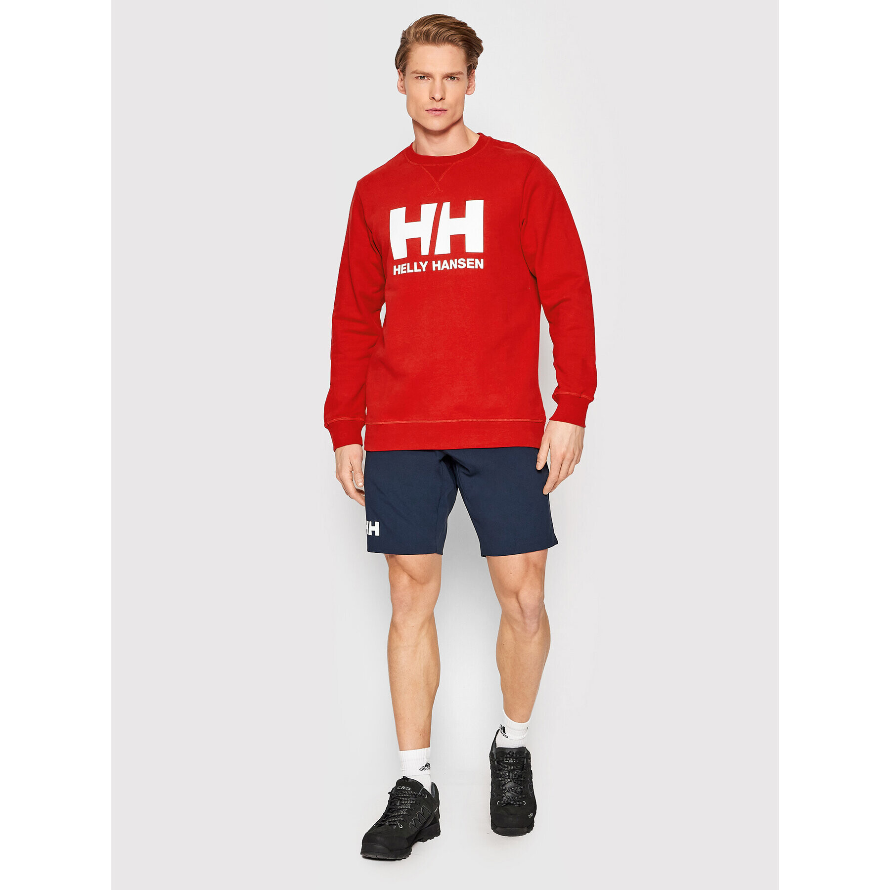 Helly Hansen Mikina Logo Crew 34000 Červená Regular Fit - Pepit.cz