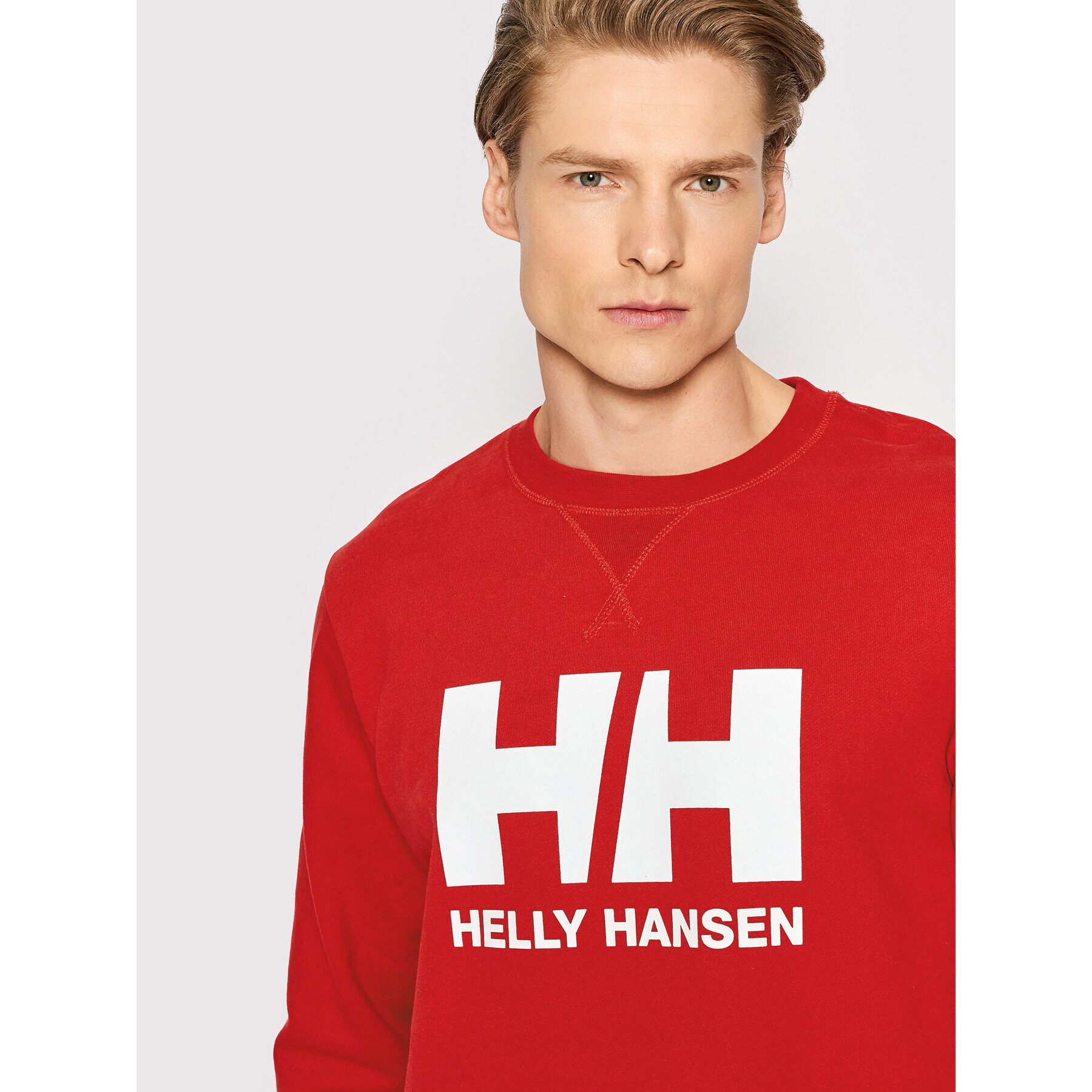 Helly Hansen Mikina Logo Crew 34000 Červená Regular Fit - Pepit.cz