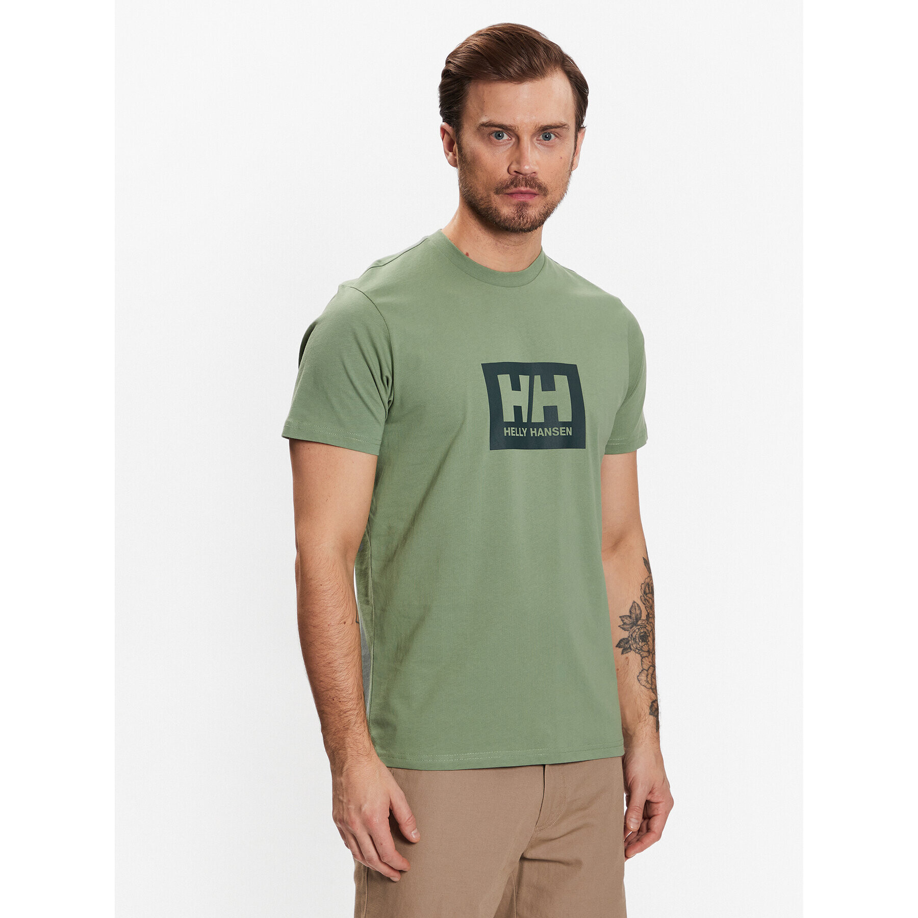 Helly Hansen T-Shirt Box 53285 Zelená Regular Fit - Pepit.cz