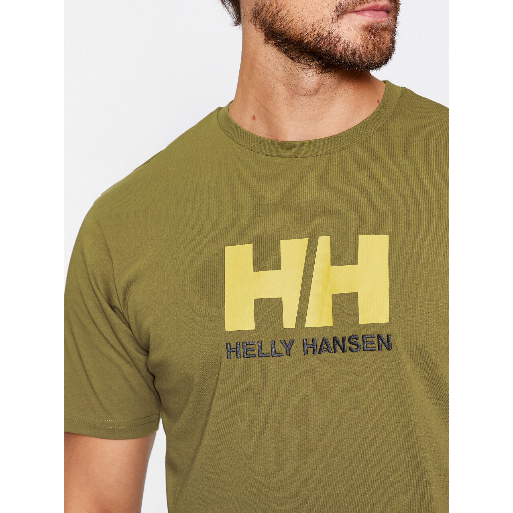 Helly Hansen T-Shirt Logo 33979 Zelená Regular Fit - Pepit.cz