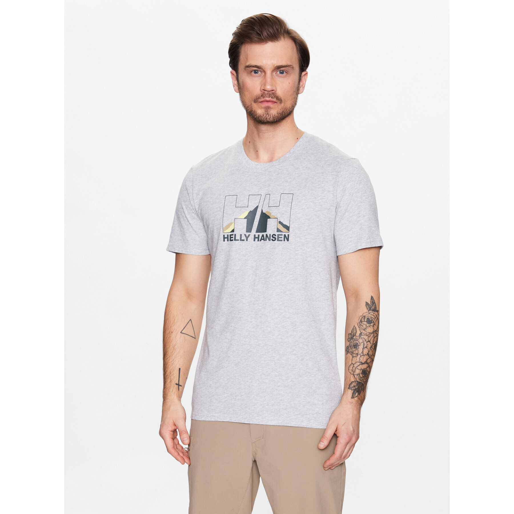 Helly Hansen T-Shirt Nord Graphic 62978 Šedá Regular Fit - Pepit.cz