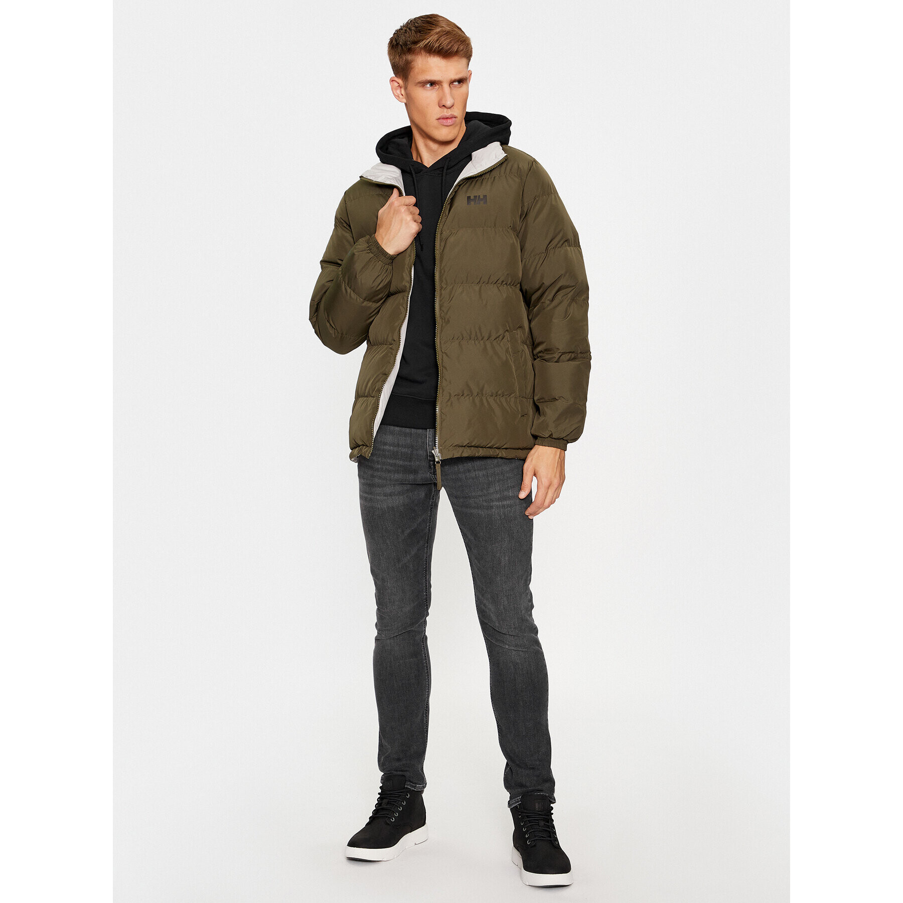 Helly Hansen Vatovaná bunda Yu 23 Reversible Puffer 54060 Khaki Regular Fit - Pepit.cz