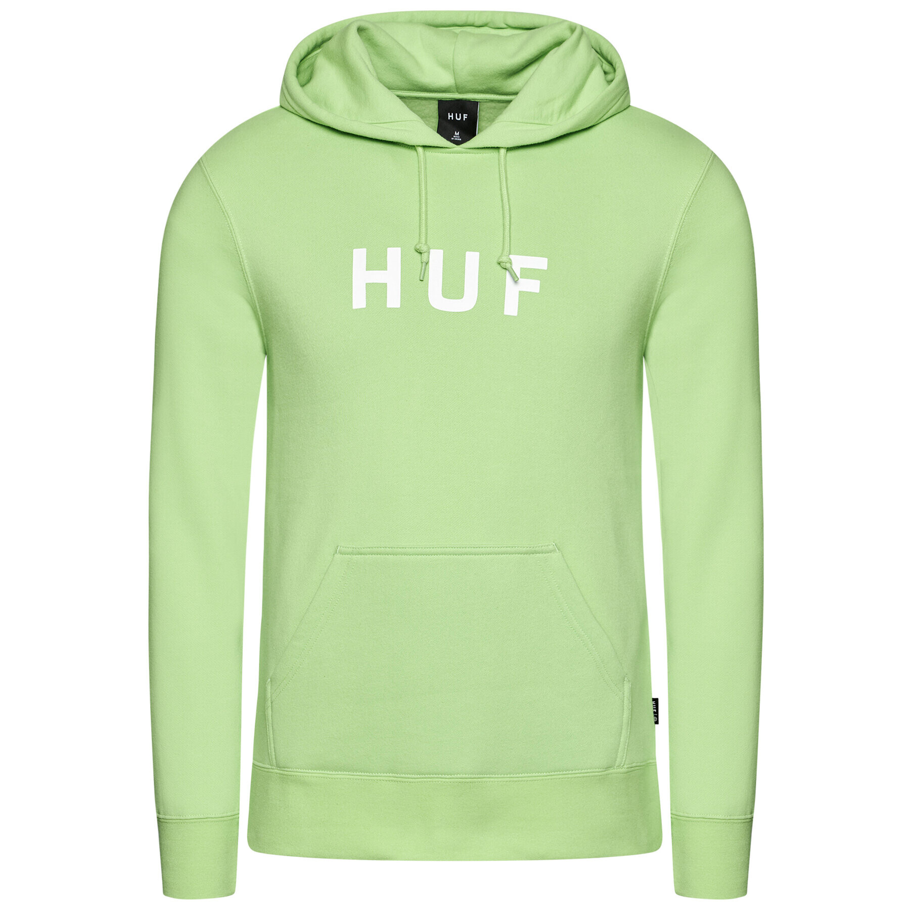 HUF Mikina Essentials Og Logo PF00099 Zelená Regular Fit - Pepit.cz