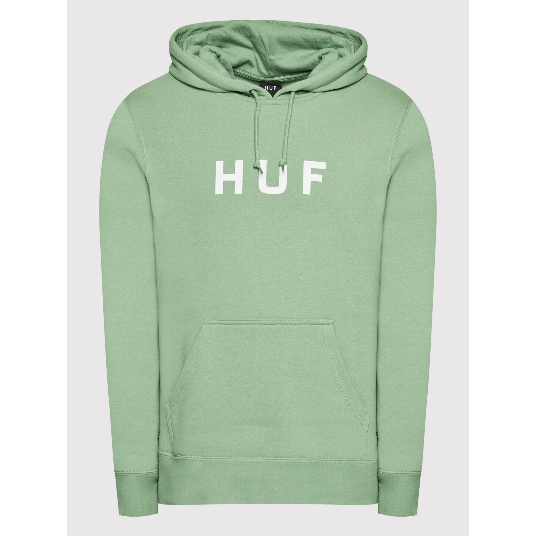 HUF Mikina Essentials Og Logo PF00099 Zelená Regular Fit - Pepit.cz