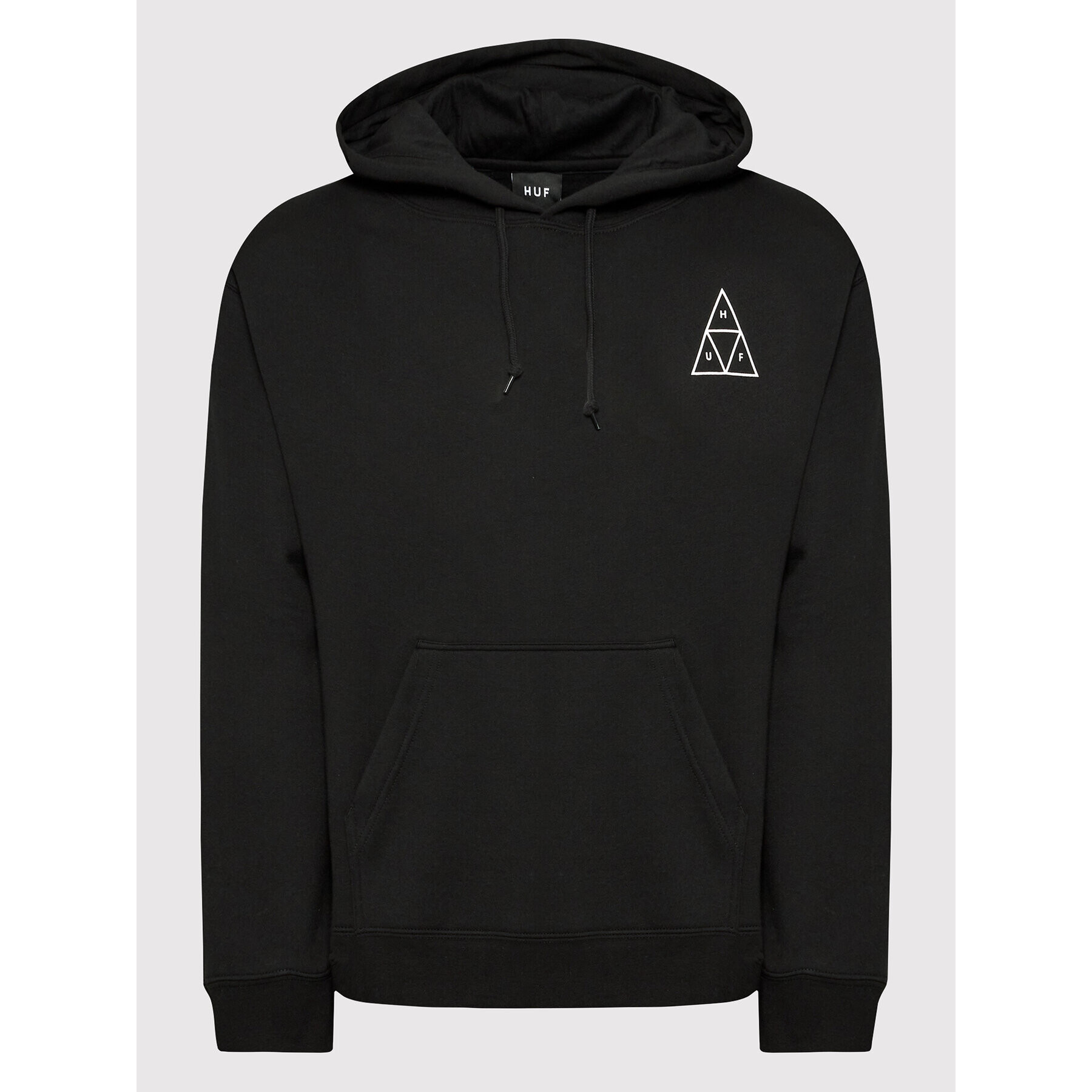 HUF Mikina Essentials Triple Triangle PF00491 Černá Regular Fit - Pepit.cz