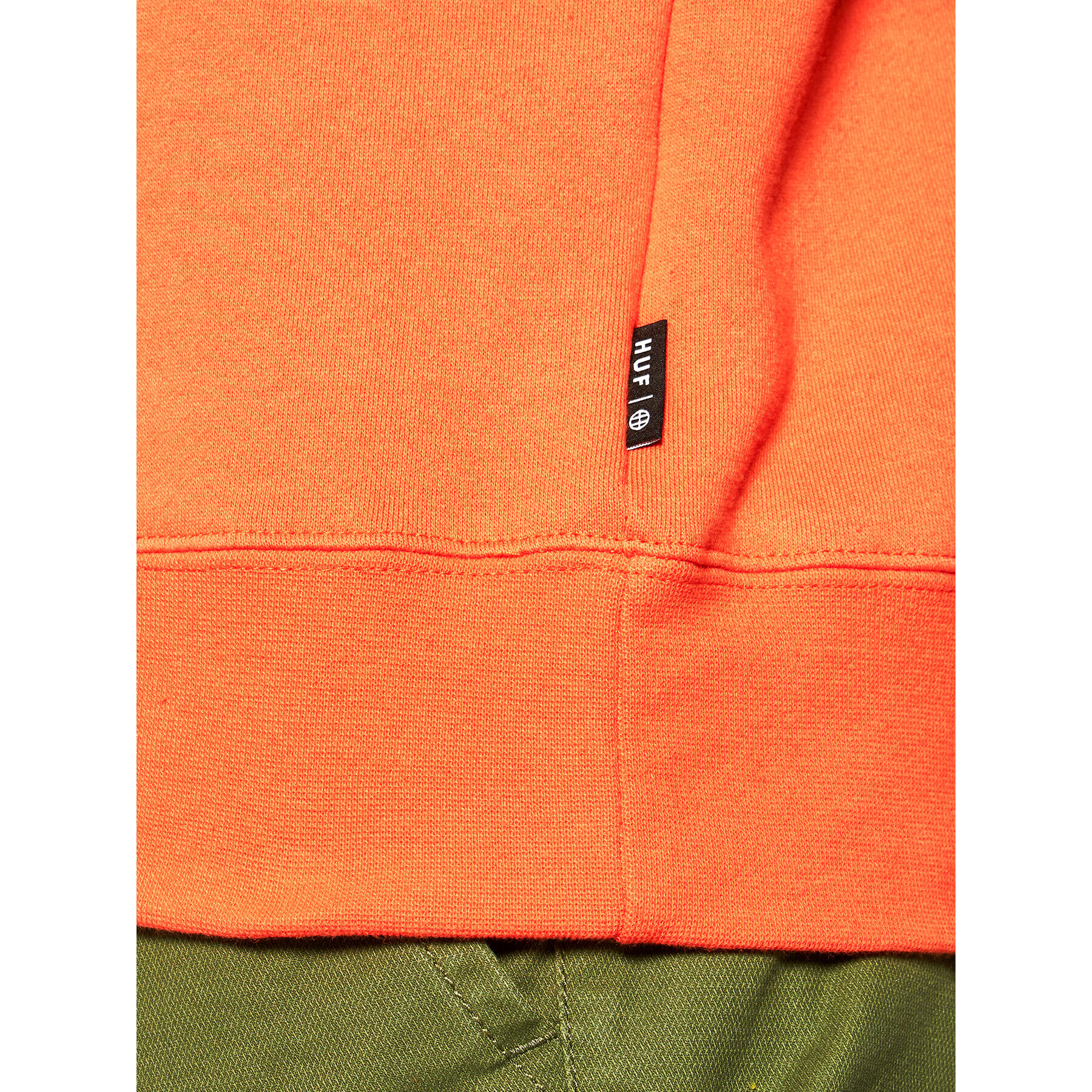 HUF Mikina Essentials TT Crew PF00101 Oranžová Regular Fit - Pepit.cz