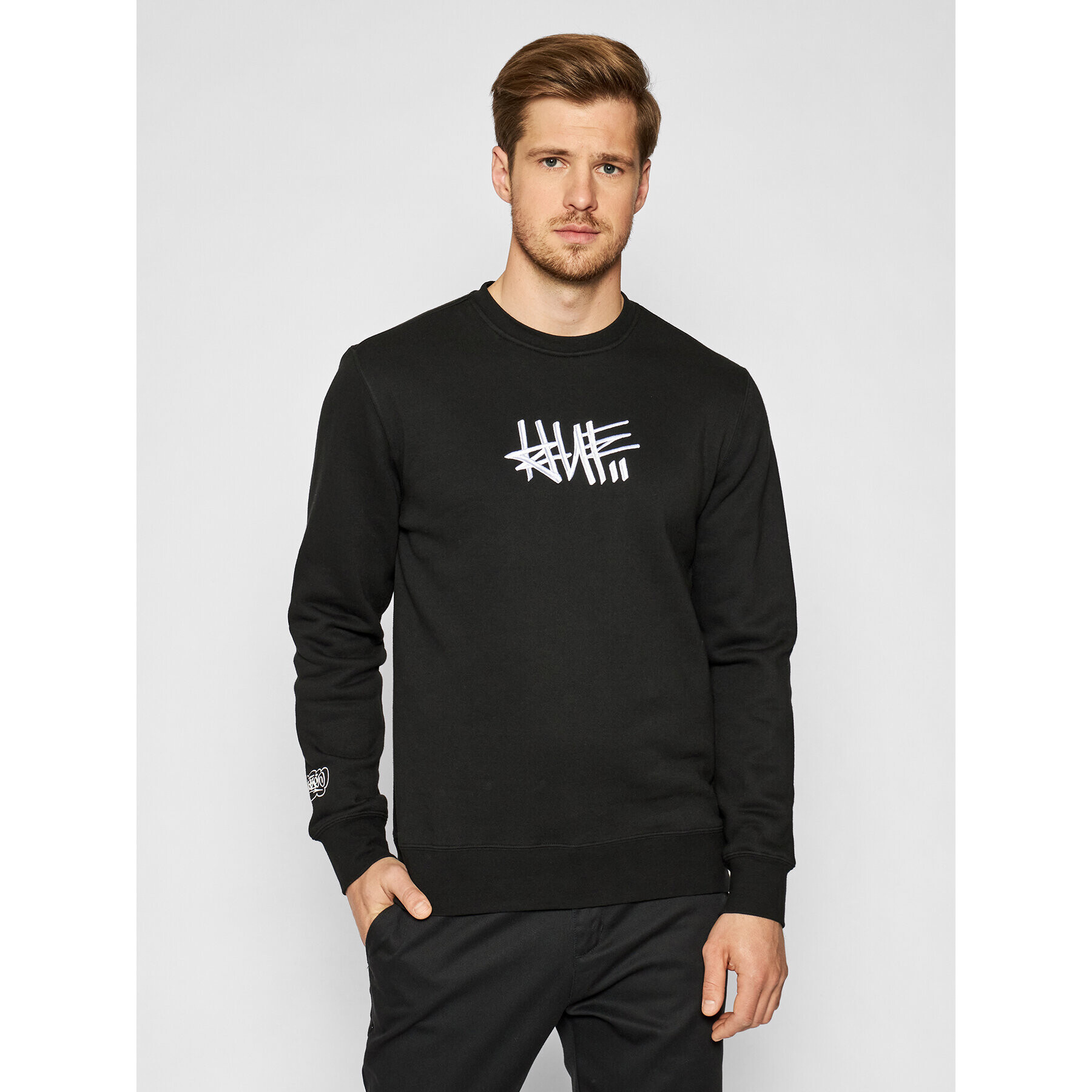 HUF Mikina HAZE Handstyle 1 PF00370 Černá Regular Fit - Pepit.cz