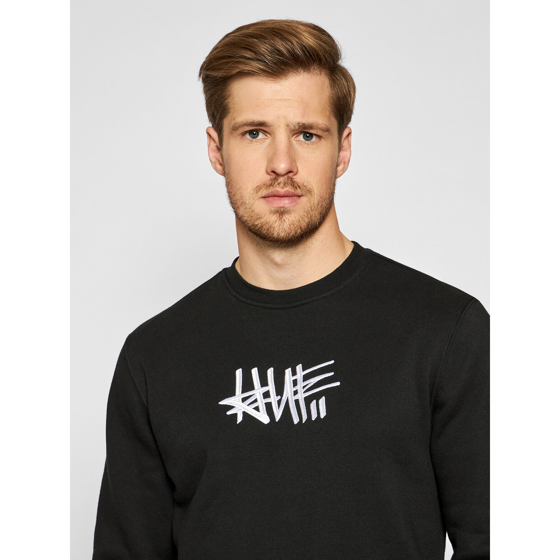 HUF Mikina HAZE Handstyle 1 PF00370 Černá Regular Fit - Pepit.cz