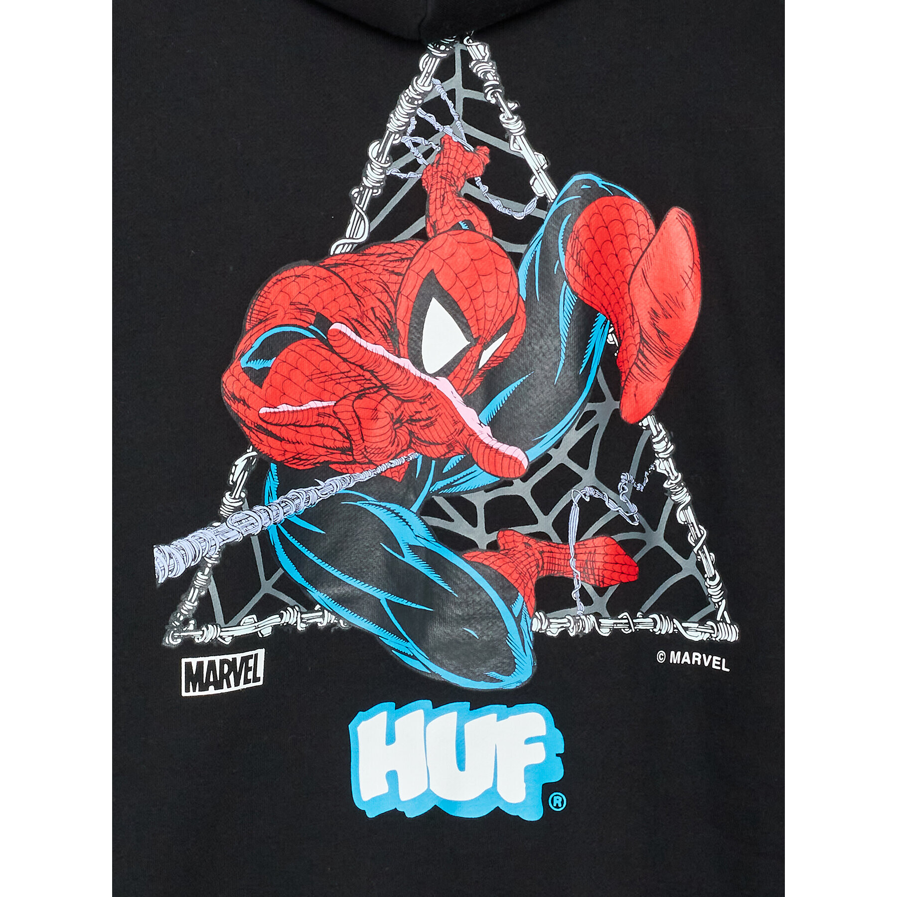 HUF Mikina MARVEL Triangle PF00605 Černá Regular Fit - Pepit.cz