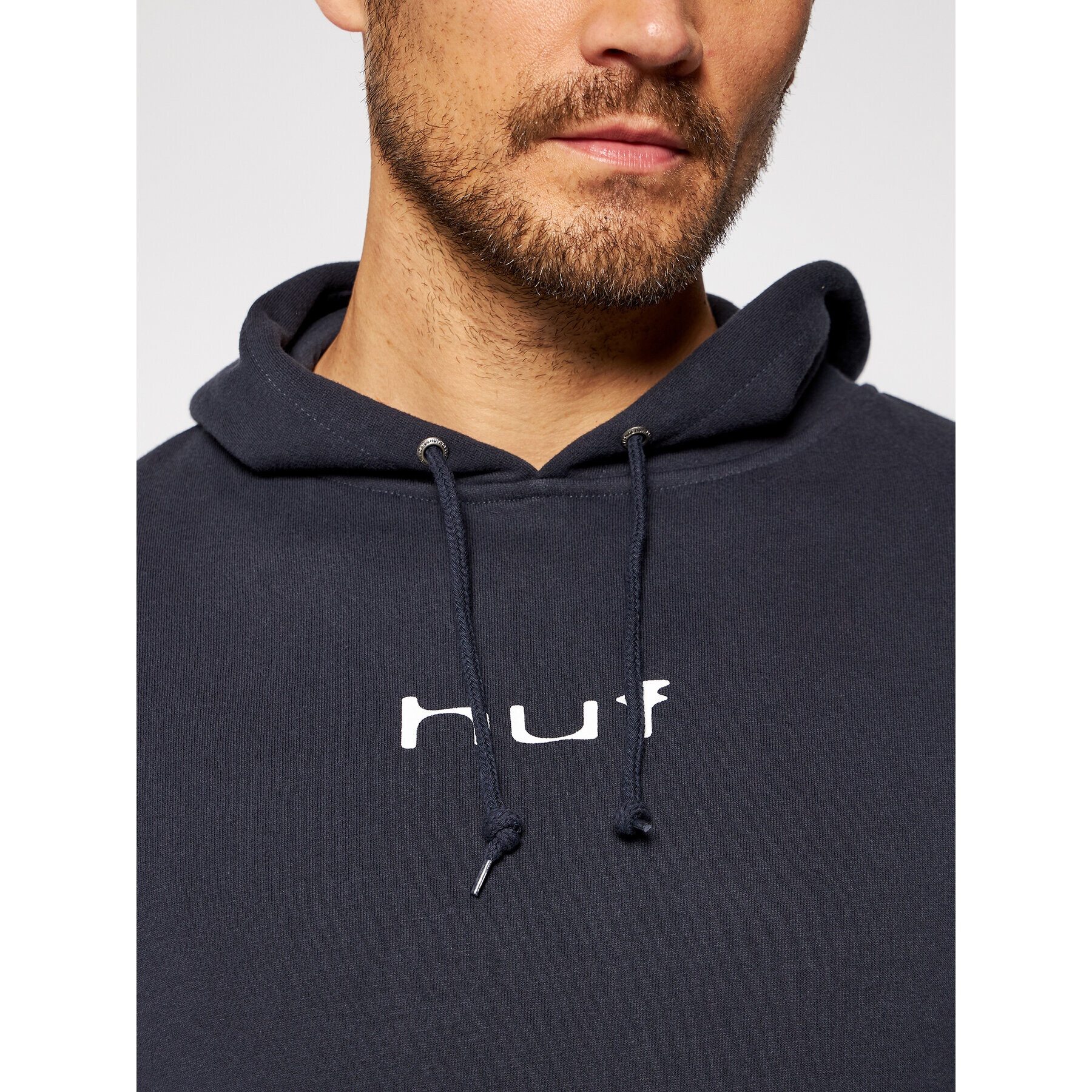 HUF Mikina Peaking Hoodie PF00283 Tmavomodrá Regular Fit - Pepit.cz