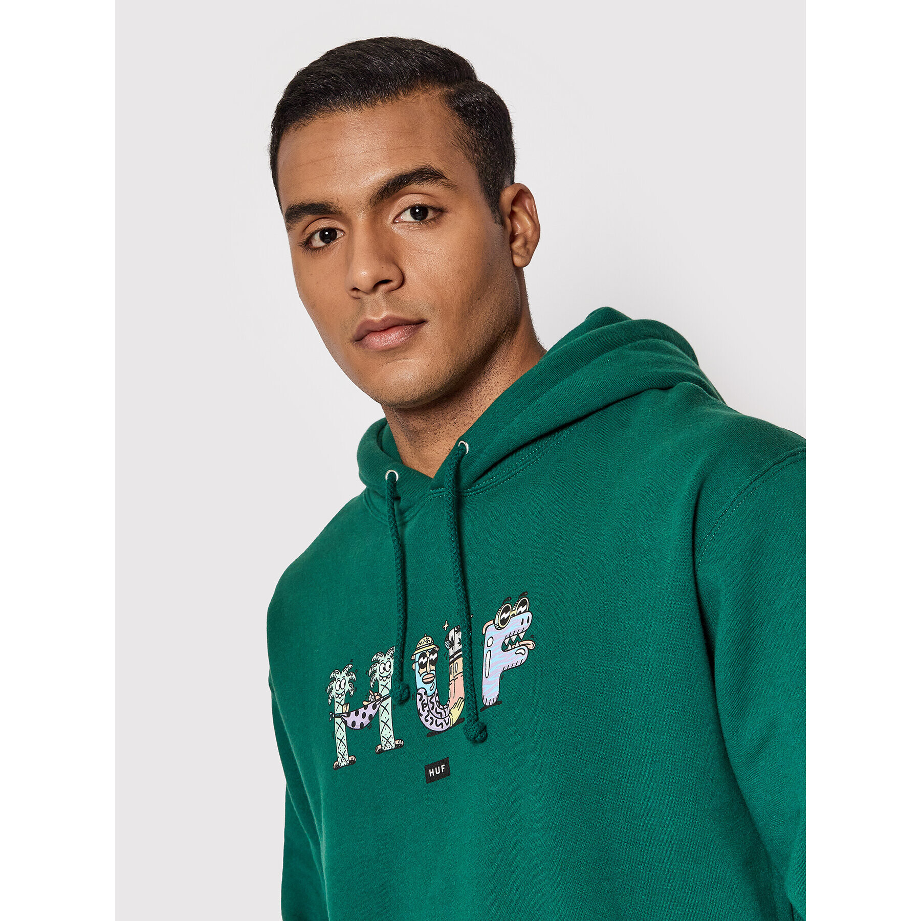 HUF Mikina Steven Harrington PF00476 Zelená Regular Fit - Pepit.cz