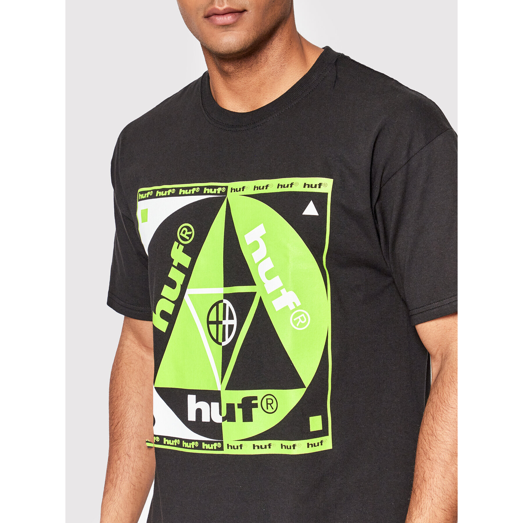 HUF T-Shirt Blue Code TS01639 Černá Regular Fit - Pepit.cz