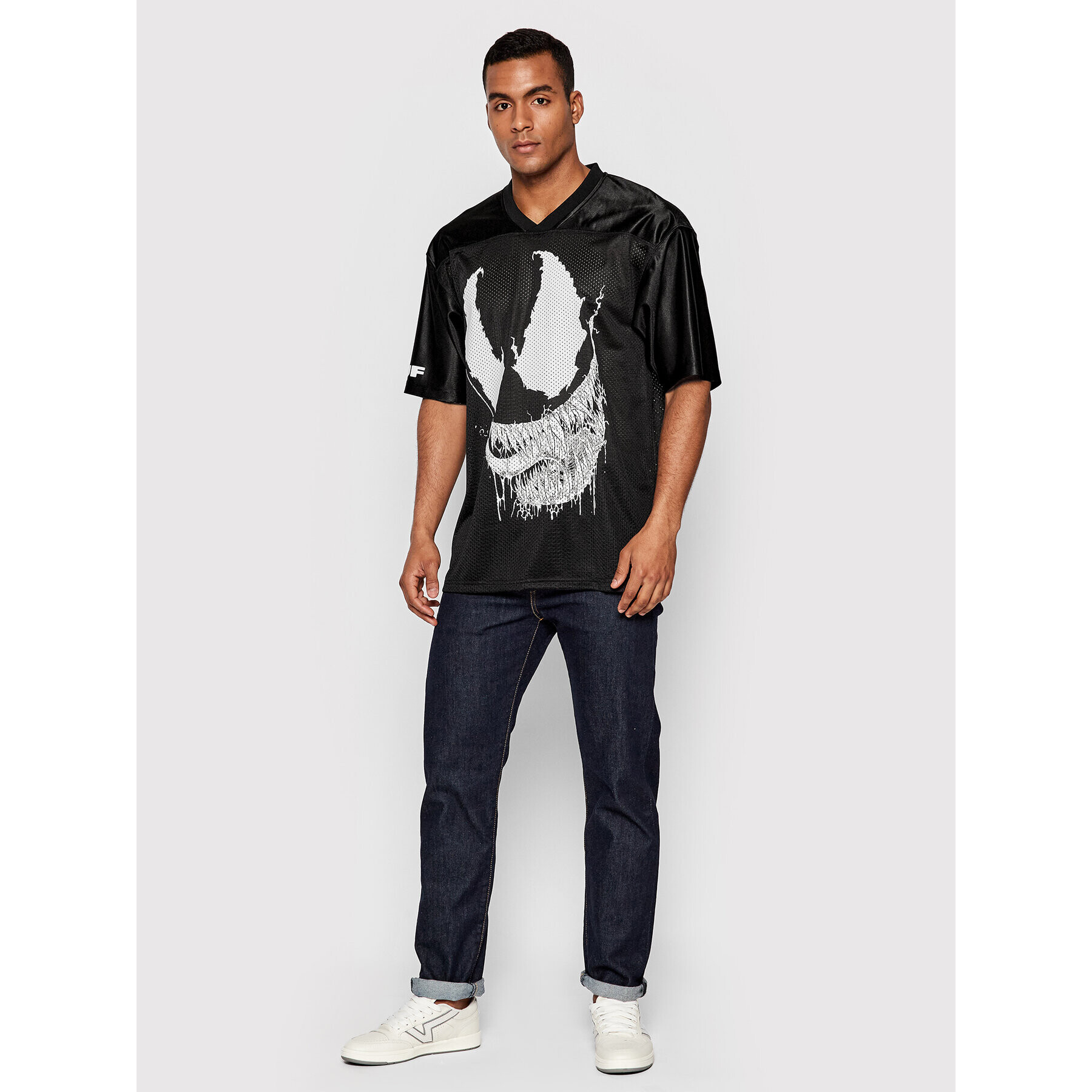 HUF T-Shirt MARVEL Venom Football KN00413 Černá Regular Fit - Pepit.cz