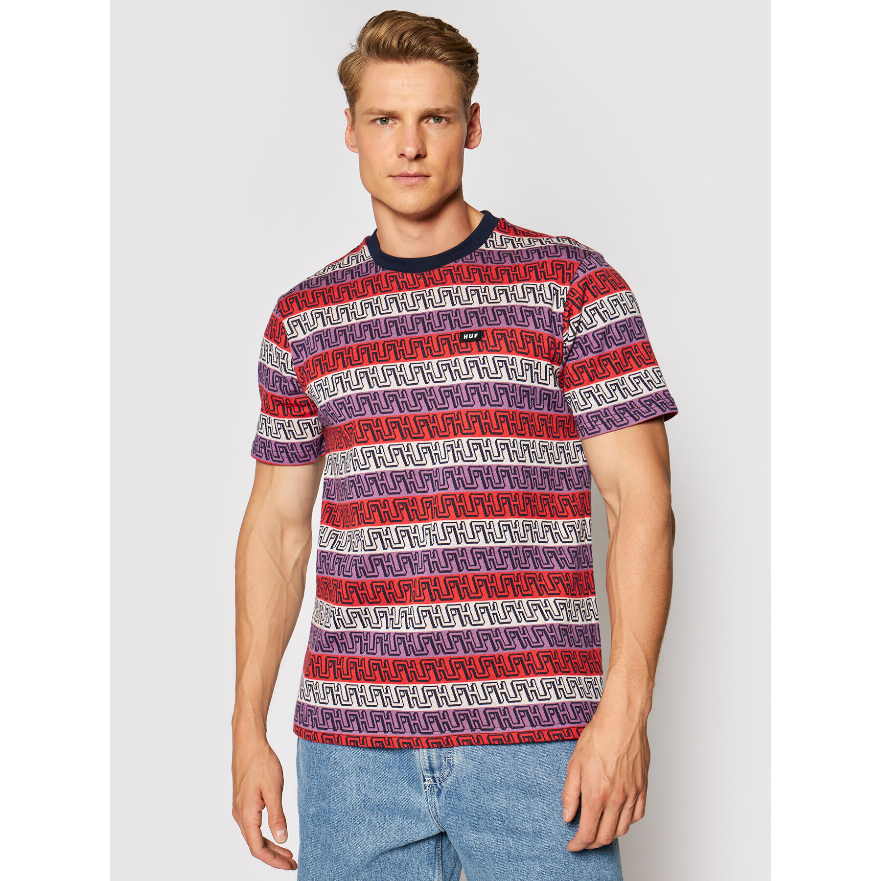 HUF T-Shirt Otis Jacquard KN00275 Barevná Regular Fit - Pepit.cz