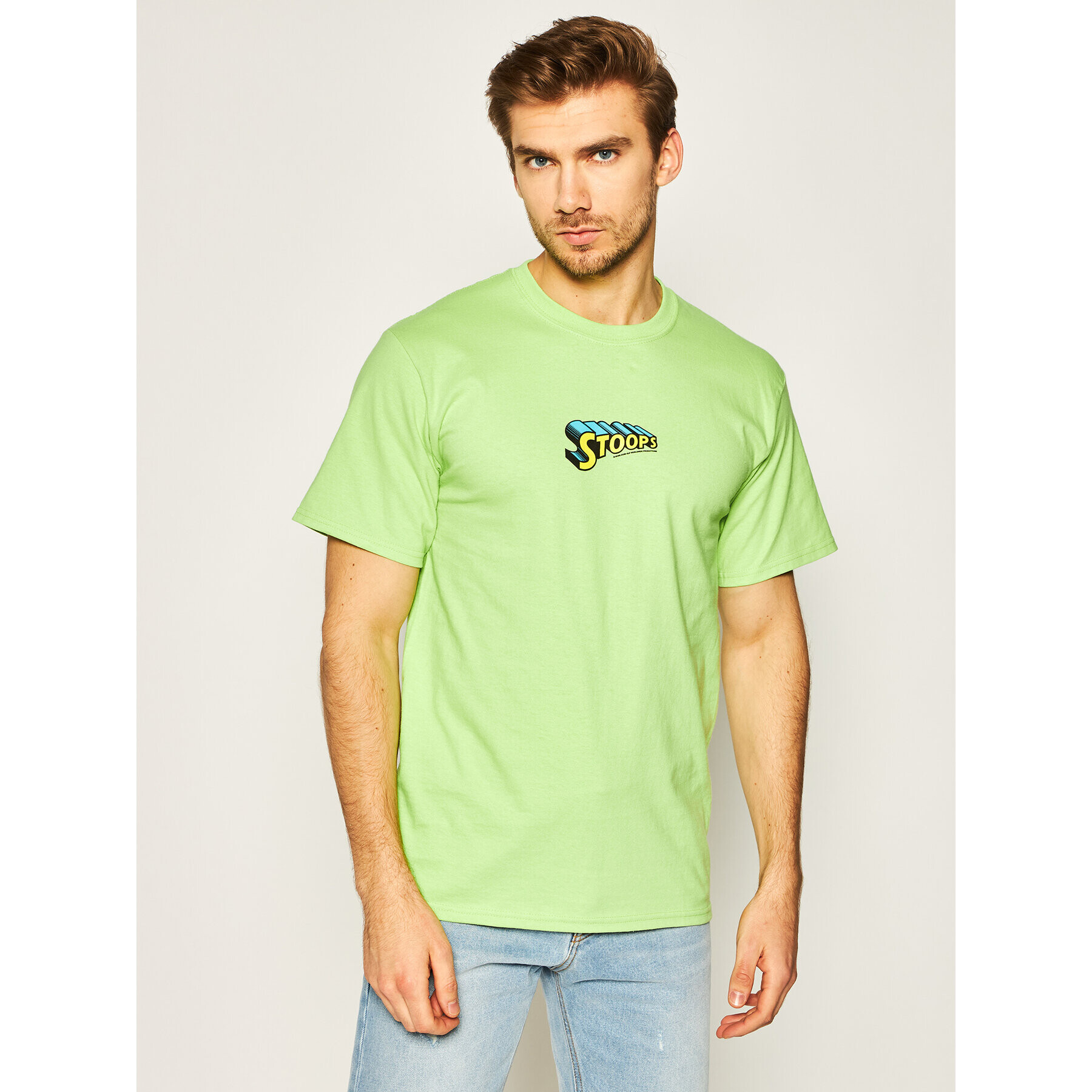 HUF T-Shirt Stoops Man TS01015 Zelená Regular Fit - Pepit.cz